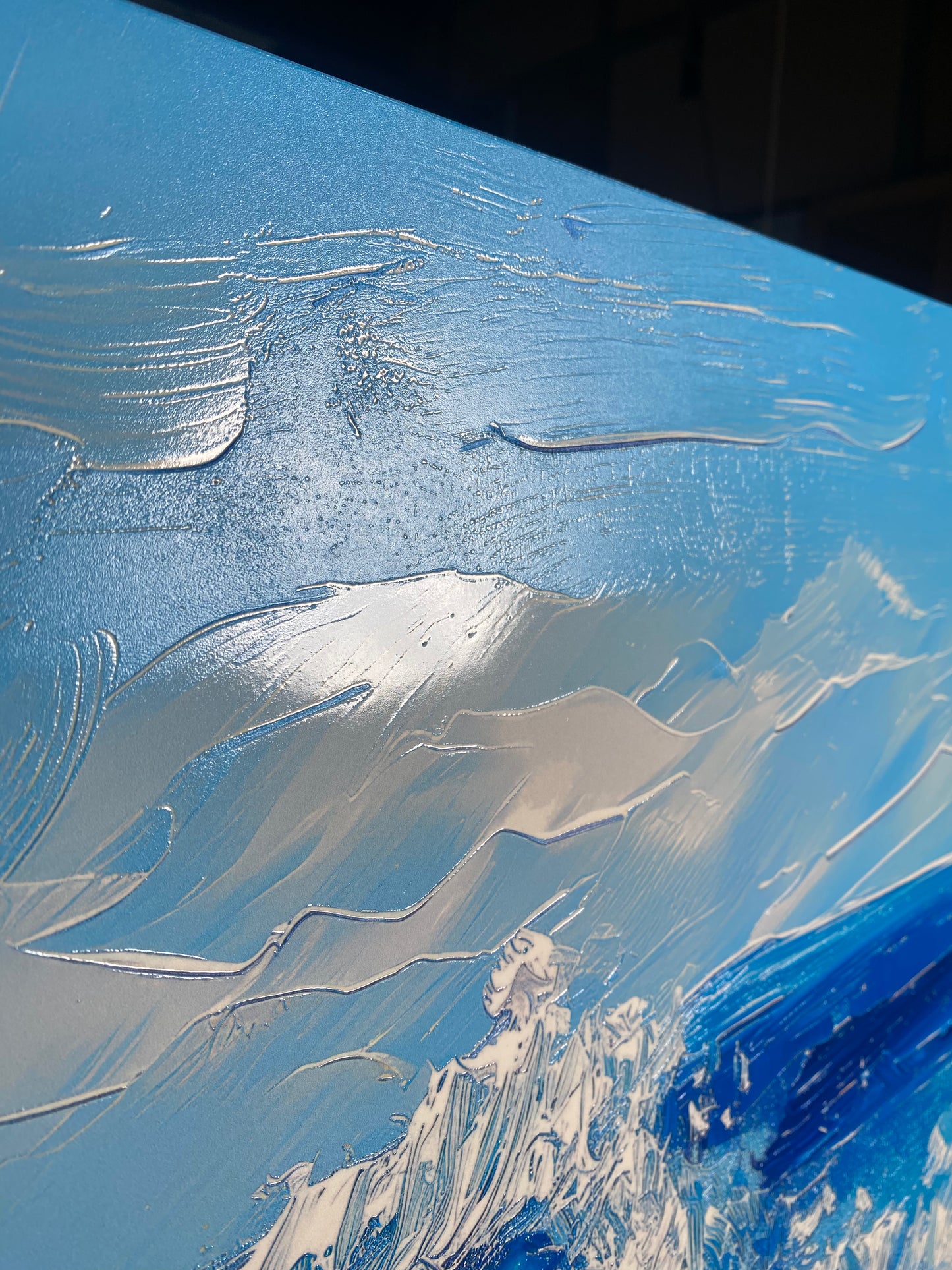 Natur - Blaue Meereswellen | HD-Flach- oder 3D-Druck