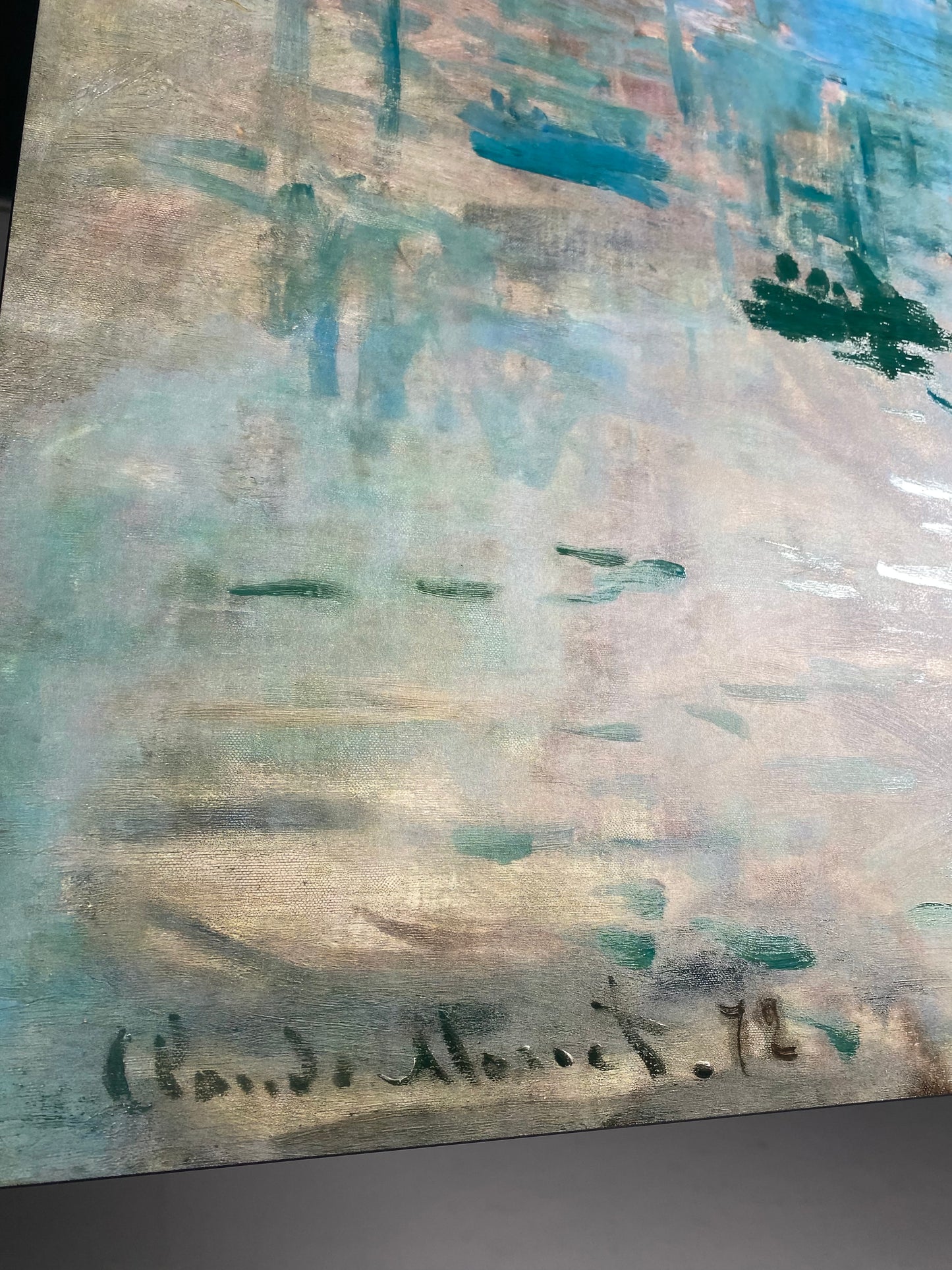 Monet - Seerosen bei Tag | Glanzeffekt