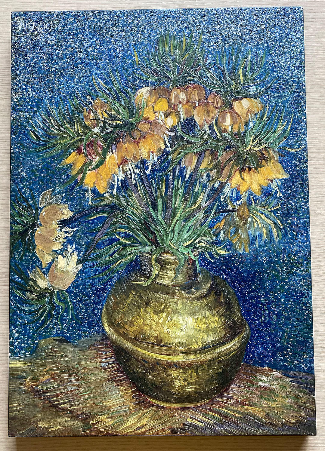 Van Gogh - La Fritillaria imperiale in un vaso di rame | Stampa piatta HD o in 3D