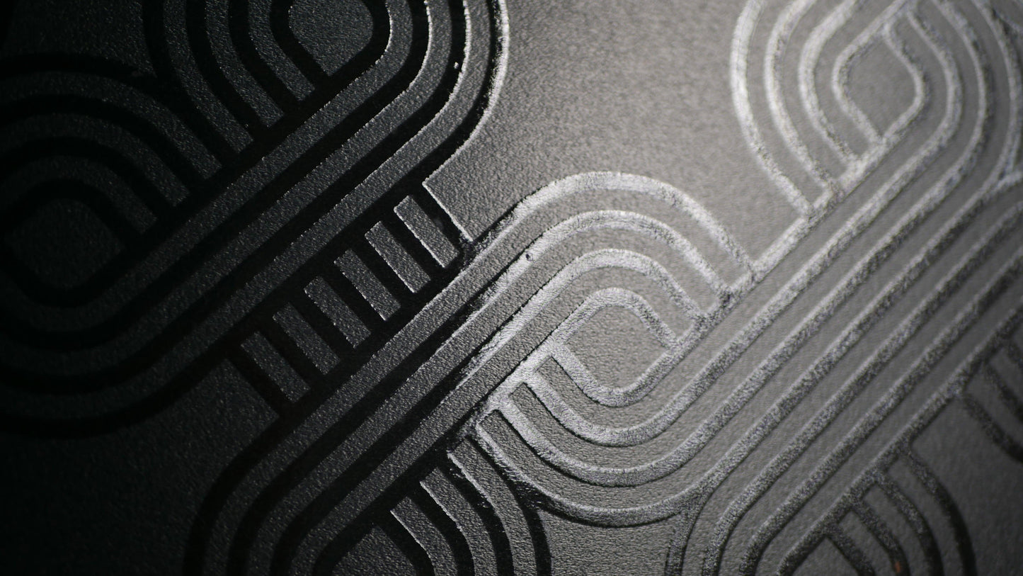 Disegno bianco e nero - fiume in bianco e nero | Effetto lucido - Materico