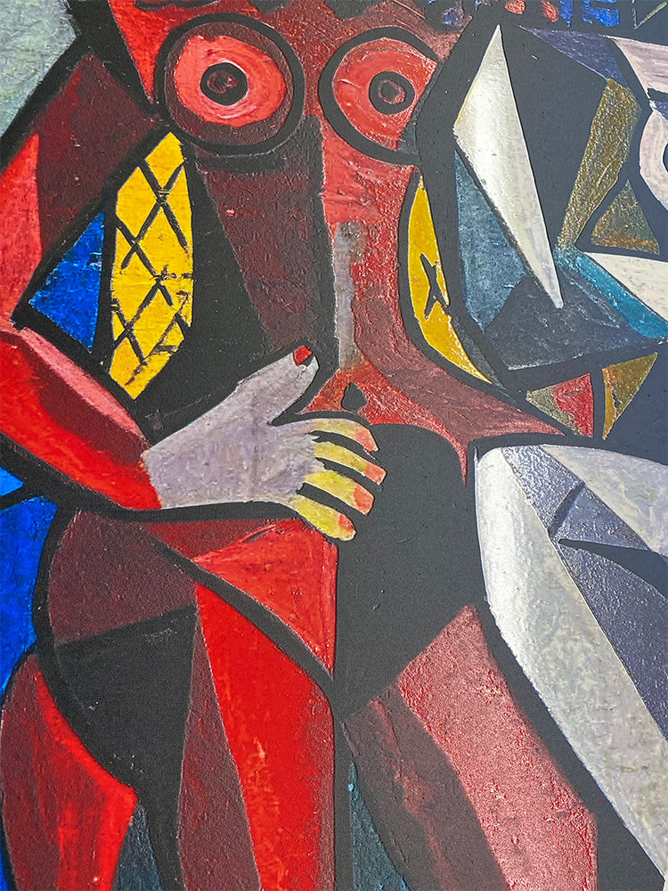 Ispirazione Picasso - Donne che ballano | Stampa piatta HD o in 3D