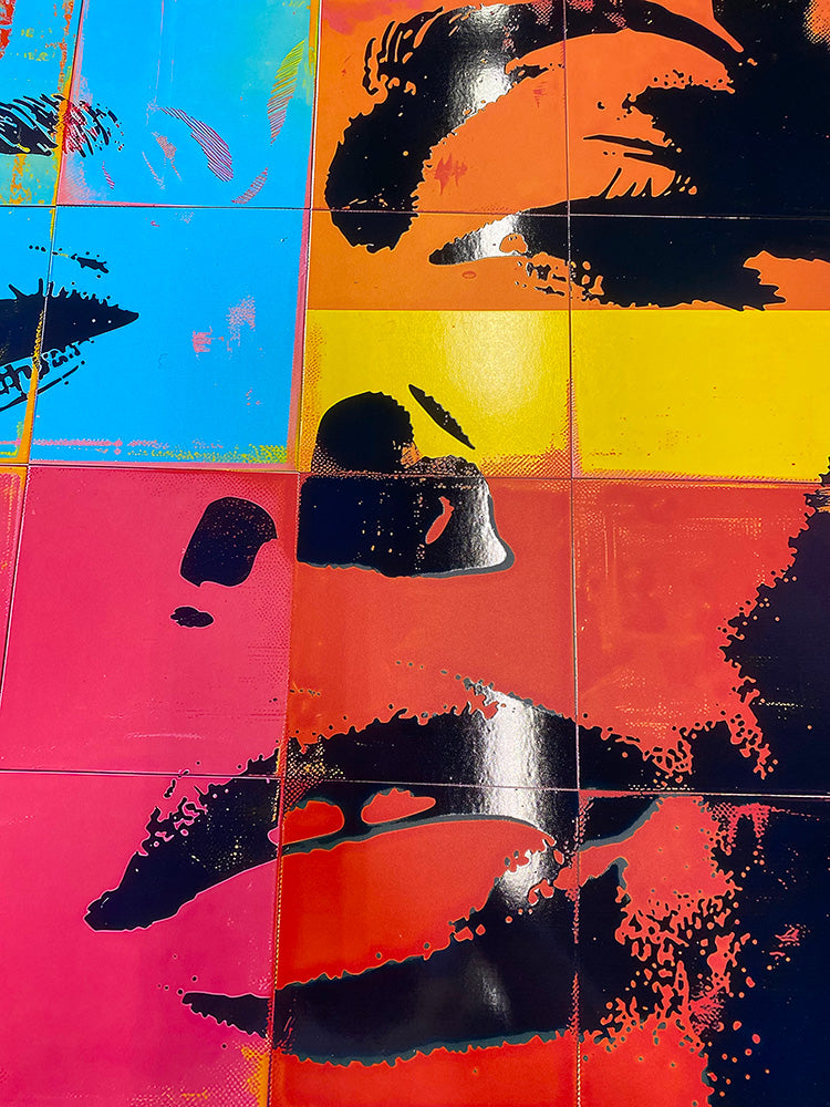 Pop art - Disegno frontale volto donna ispirato a Andy Warhol | Effetto lucido