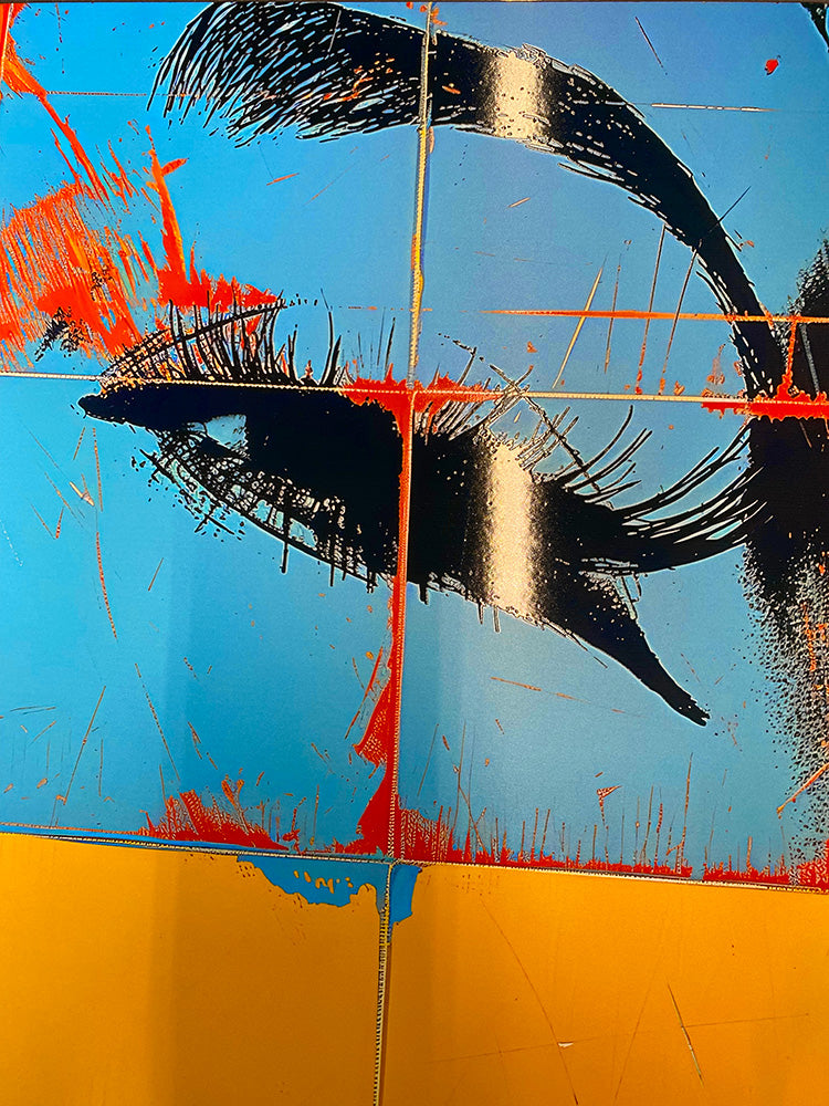 Pop-Art – Seitengesichtszeichnung einer Frau, inspiriert von Andy Warhol | Glanzeffekt