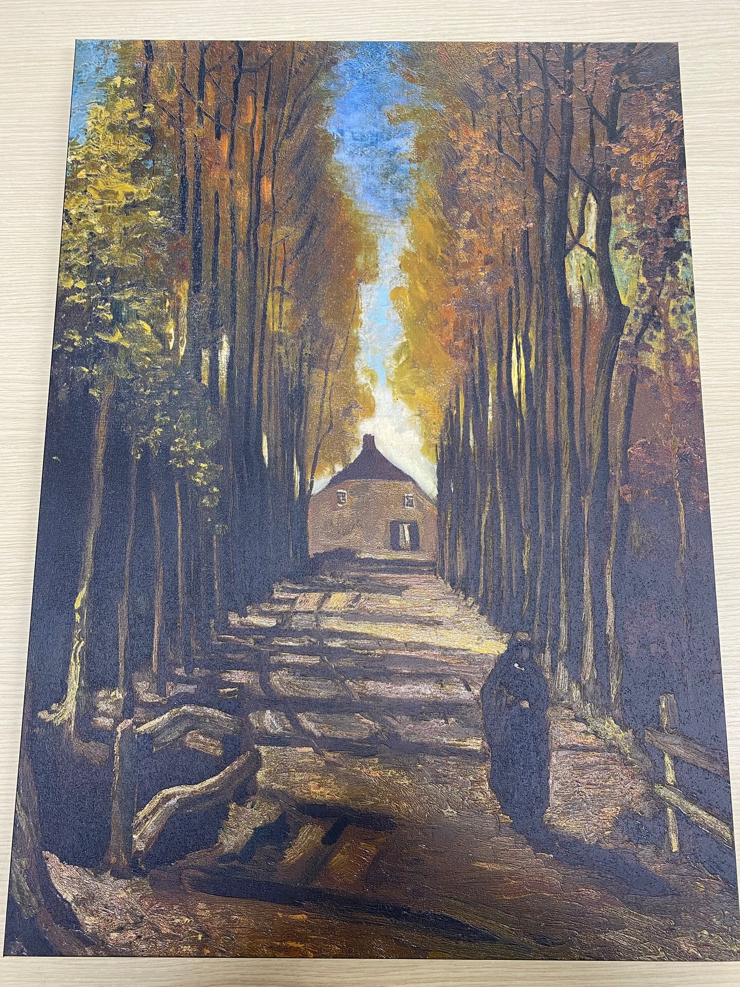 Van Gogh - Viale dei pioppi in autunno | Stampa piatta HD o in 3D