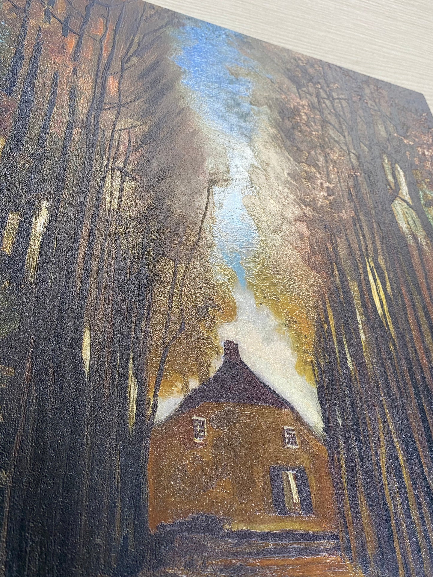 Van Gogh - Viale dei pioppi in autunno | Stampa piatta HD o in 3D