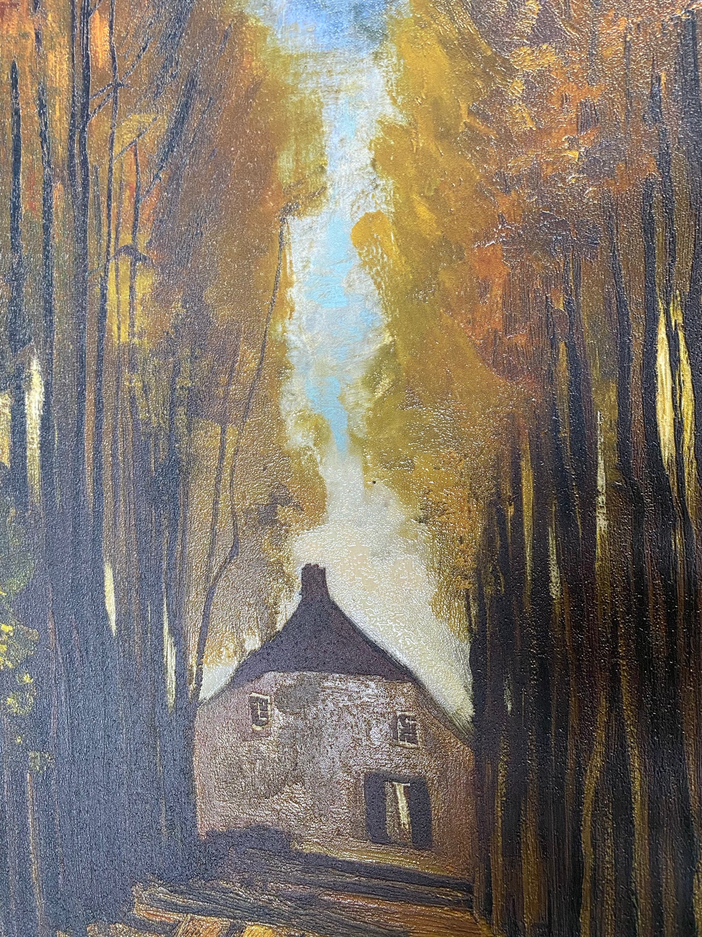 Van Gogh - Viale dei pioppi in autunno | Stampa piatta HD o in 3D