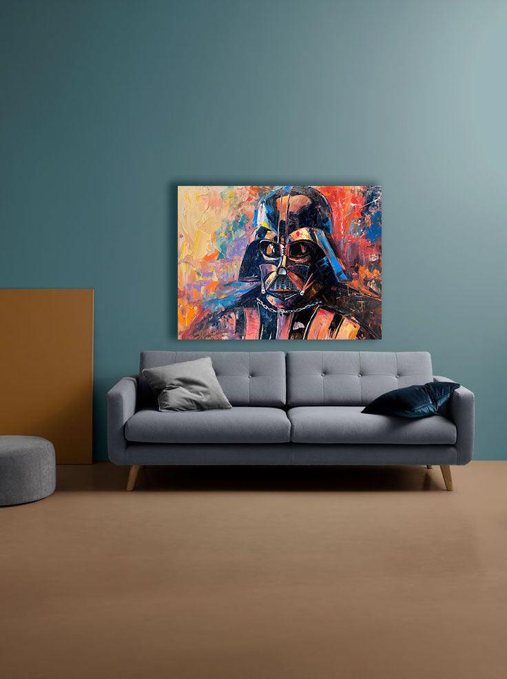 Fantasy - Dart Vader dipinto ad olio | Stampa piatta HD o in 3D - Materico