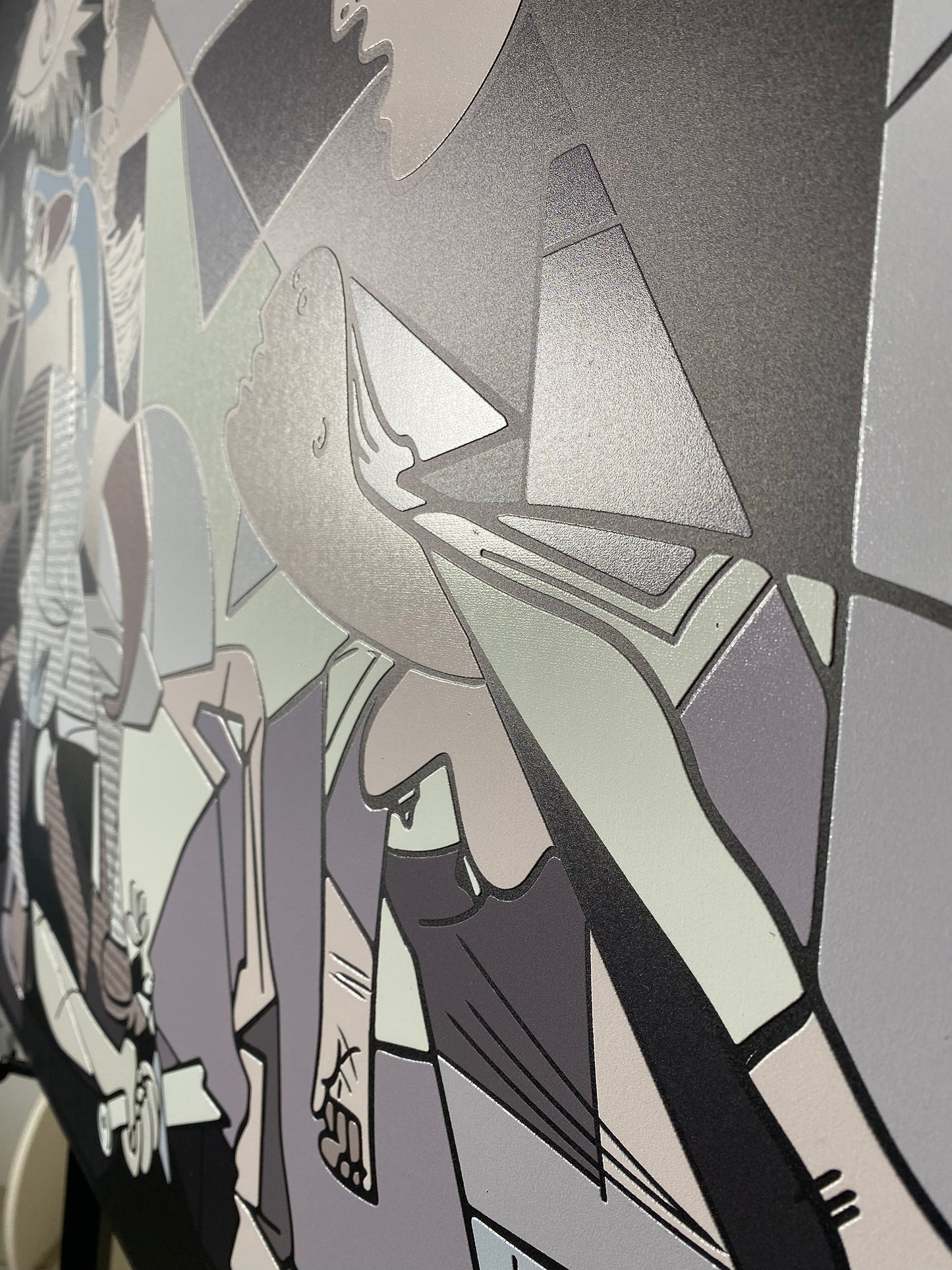 Picasso - Guernica monocromatico | Stampa piatta HD o in 3D