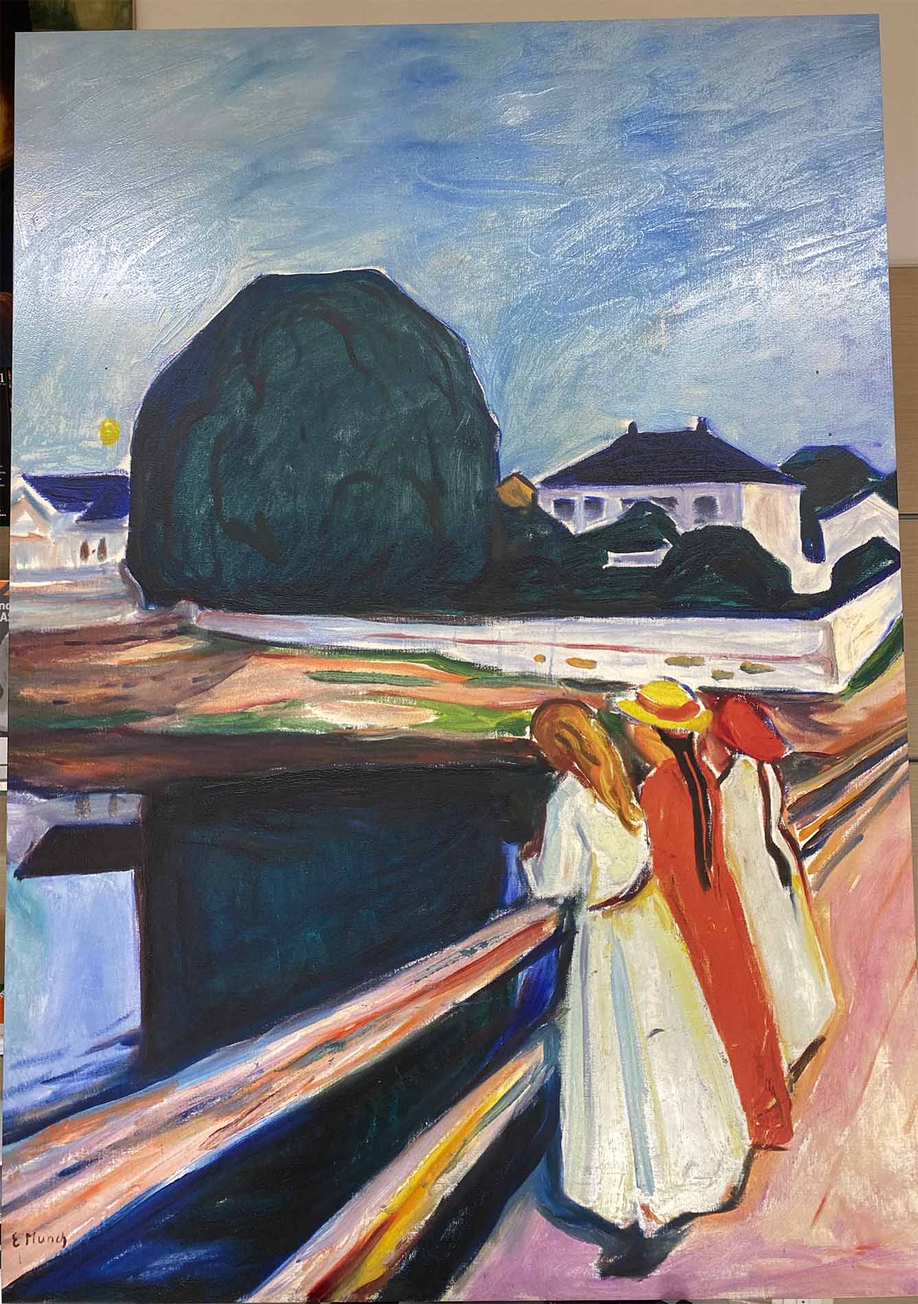 Munch - Le ragazze sul ponte | Stampa piatta HD o in 3D