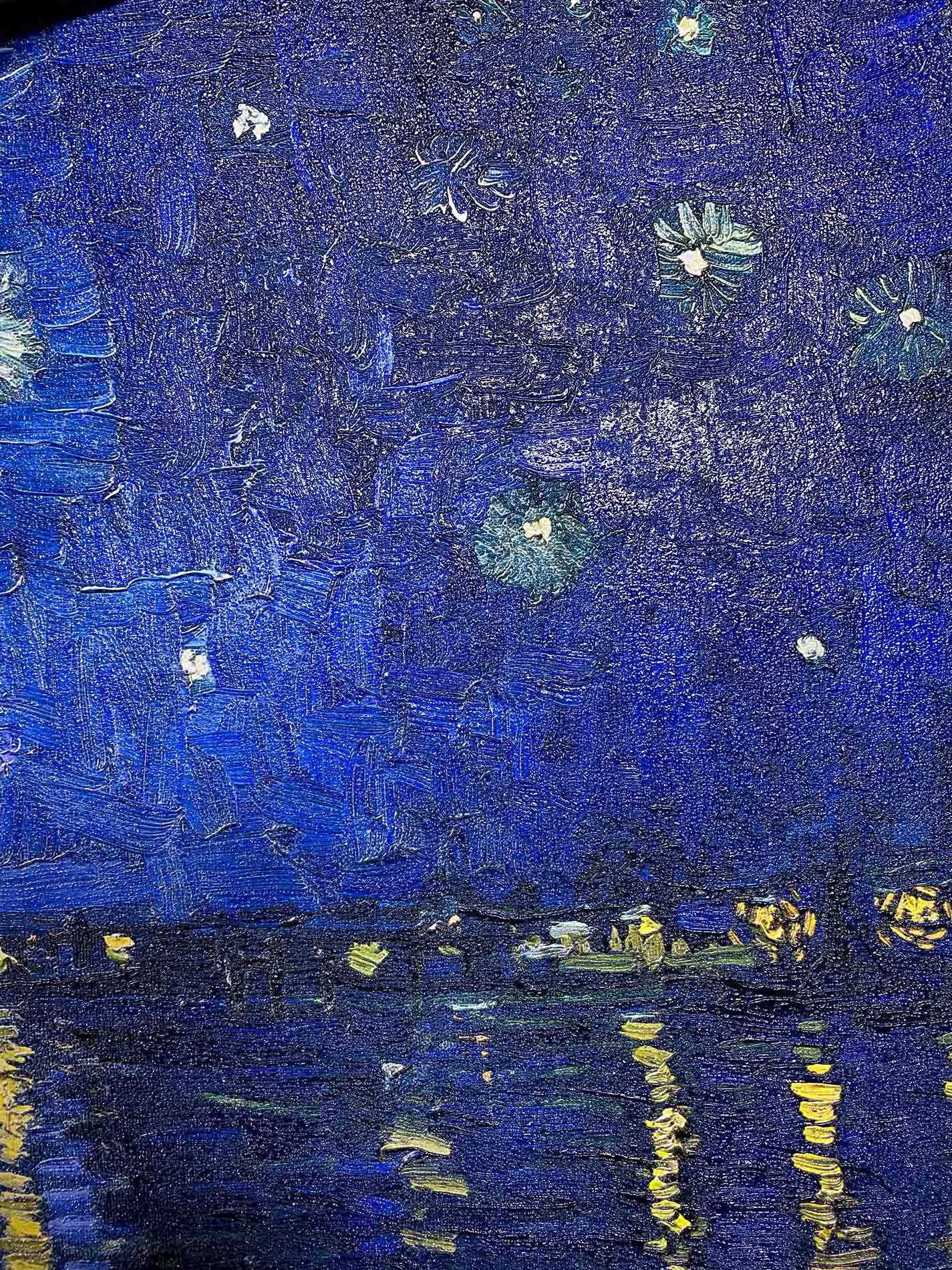 Van Gogh - Notte stellata sul Rodano | Stampa piatta HD o in 3D