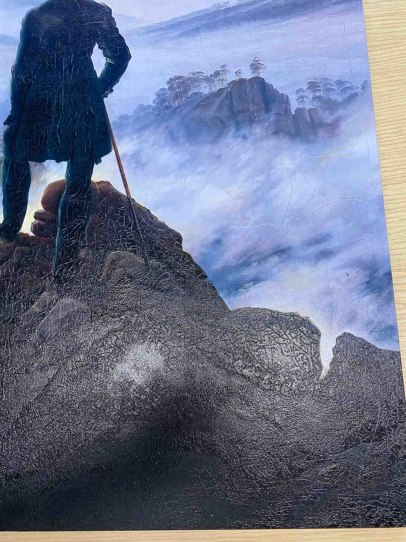 Friedrich - Viandante sul mare di nebbia | Stampa piatta HD o in 3D