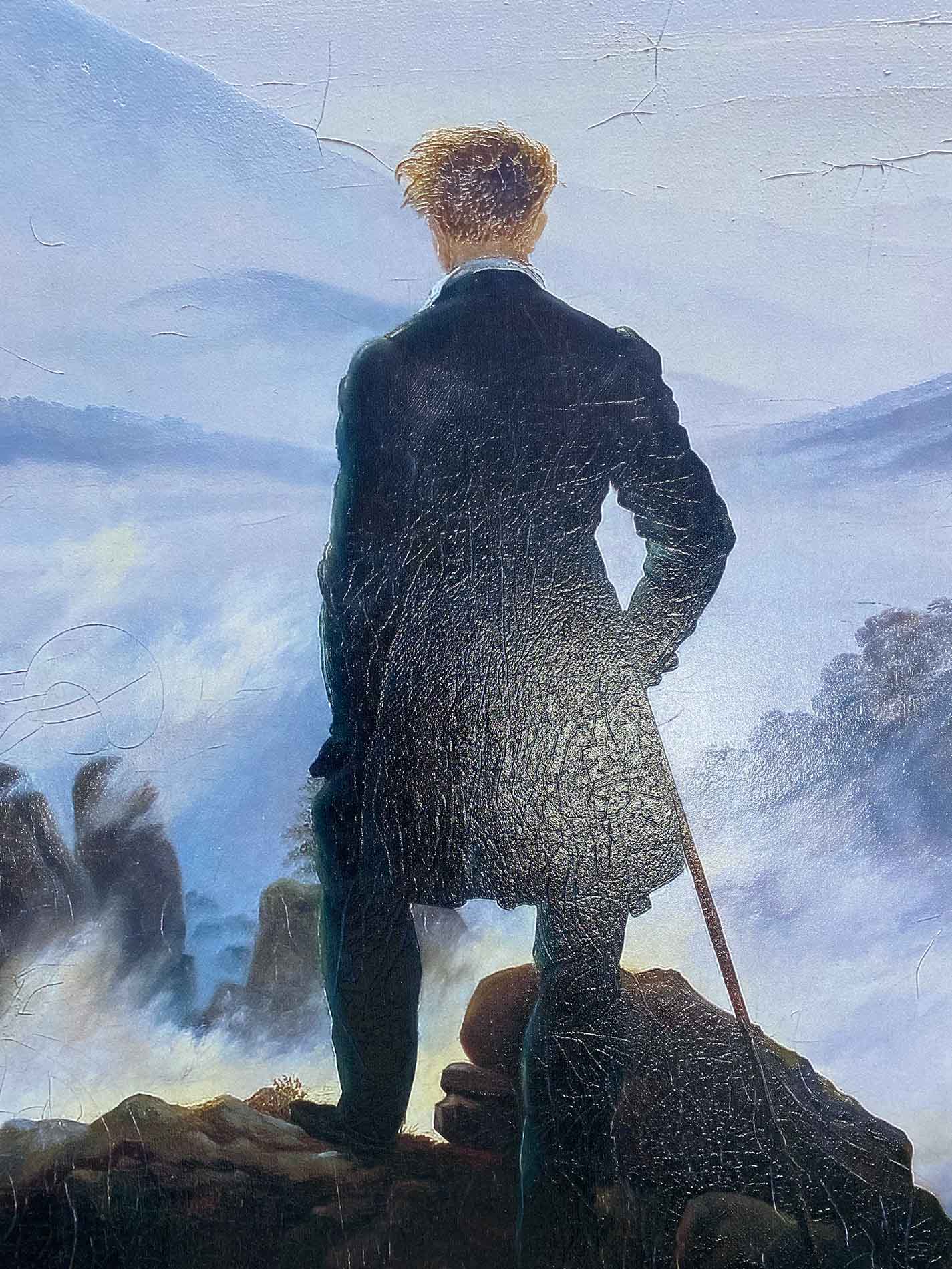 Friedrich - Viandante sul mare di nebbia | Stampa piatta HD o in 3D