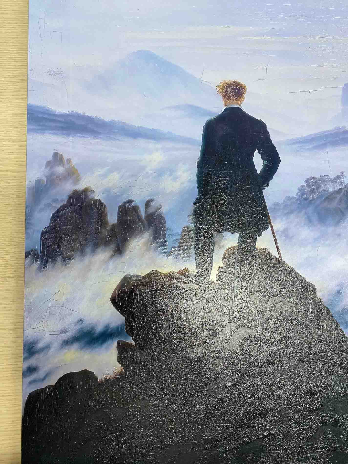 Friedrich - Viandante sul mare di nebbia | Stampa piatta HD o in 3D