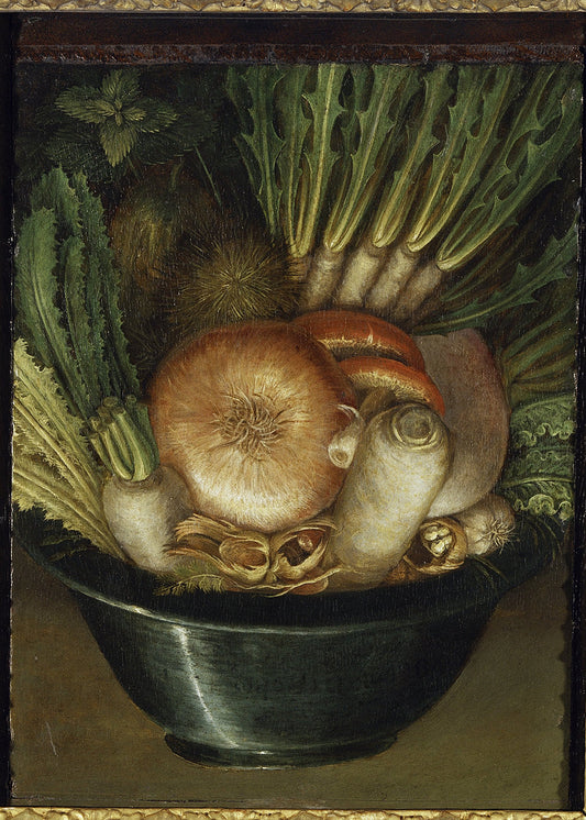 L’Ortolano di Arcimboldo — quadro su pannello rigido Materico