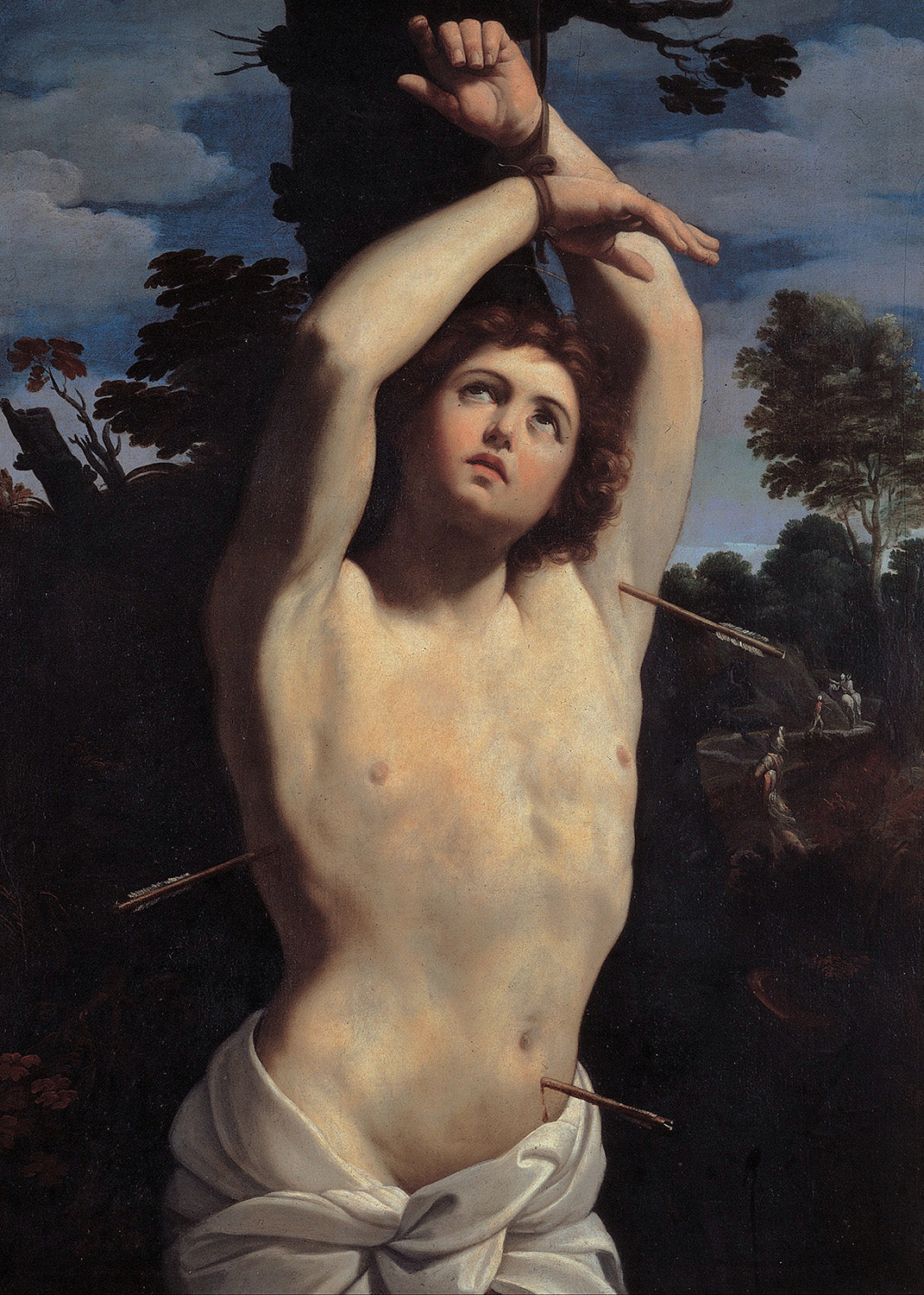 San Sebastiano di Guido Reni — quadro su pannello rigido Materico