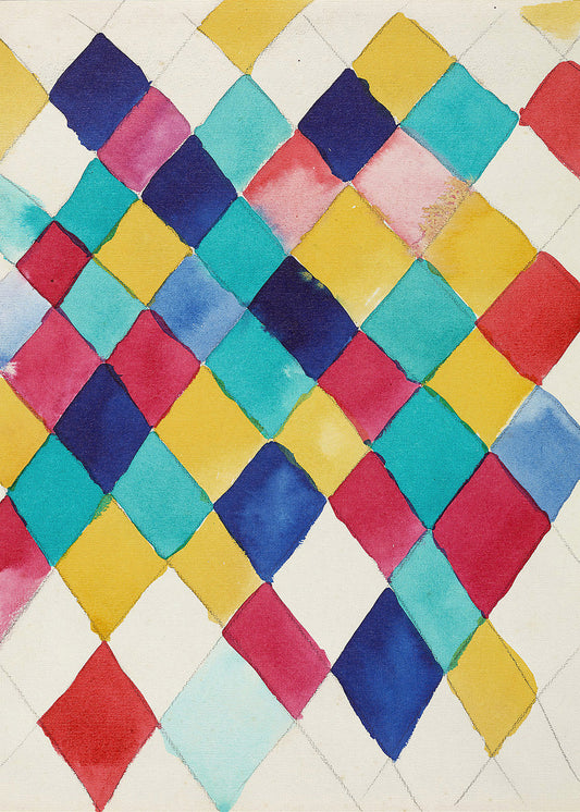 Studio del colore con diamanti di Kandinsky — quadro su pannello rigido Materico