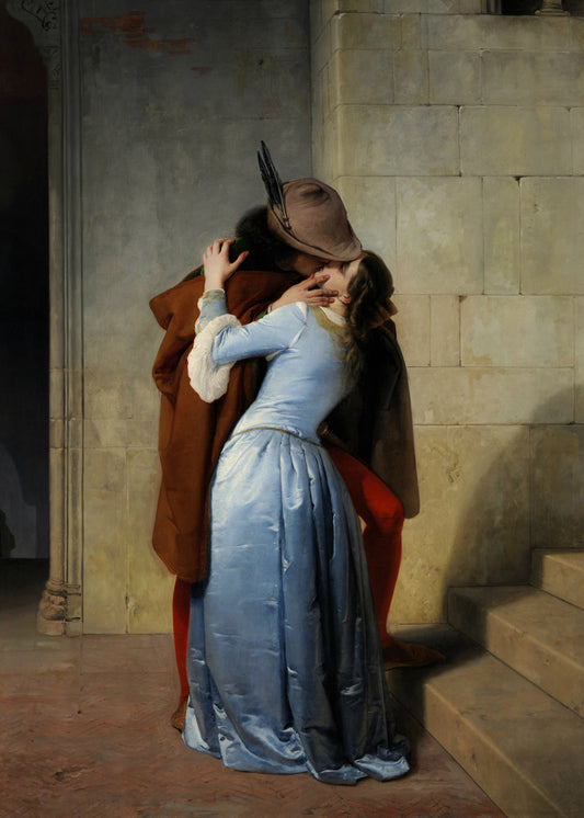 Hayez -  Il bacio | Stampa piatta HD o in 3D