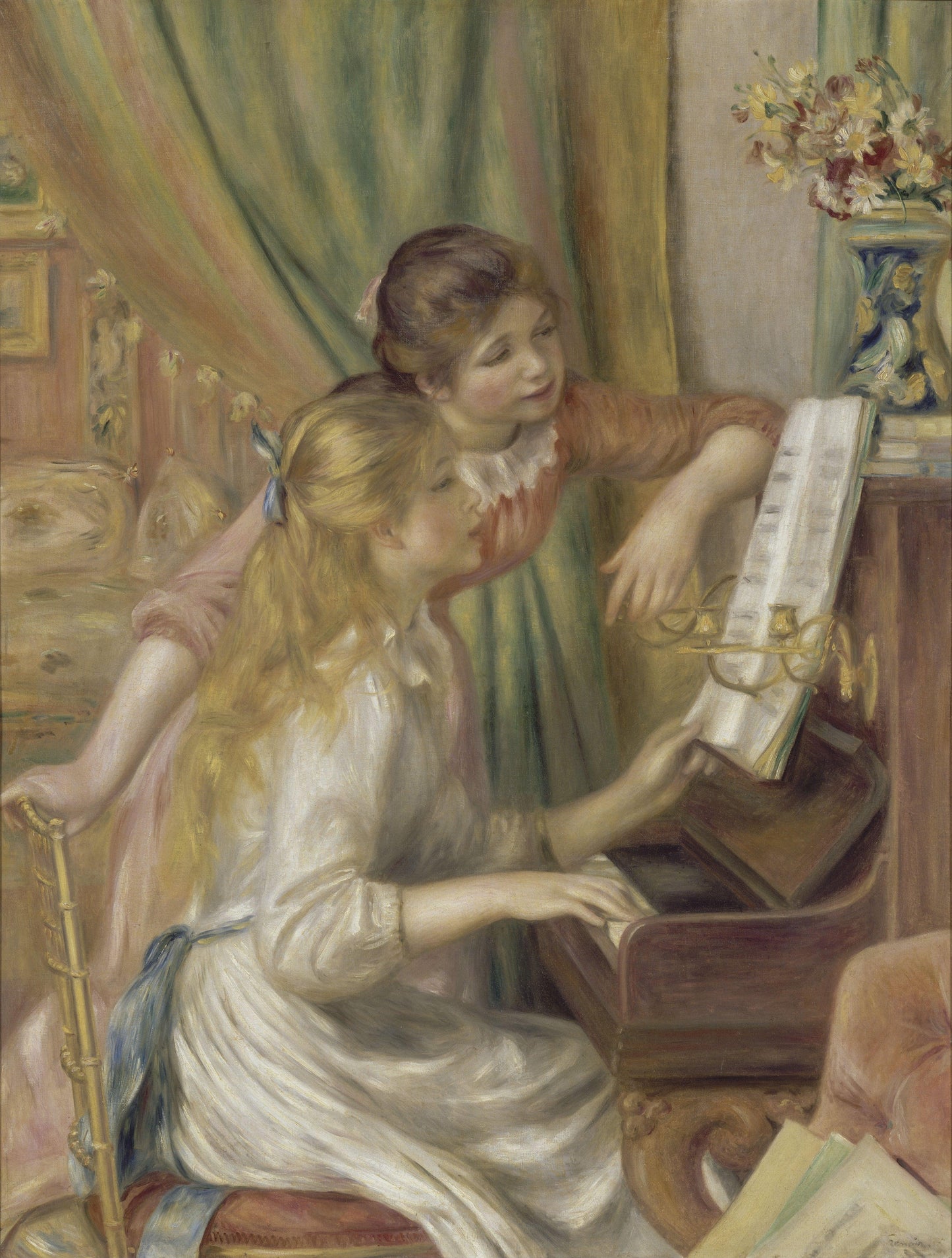 Renoir - Le giovani ragazze al piano | Effetto lucido - Materico