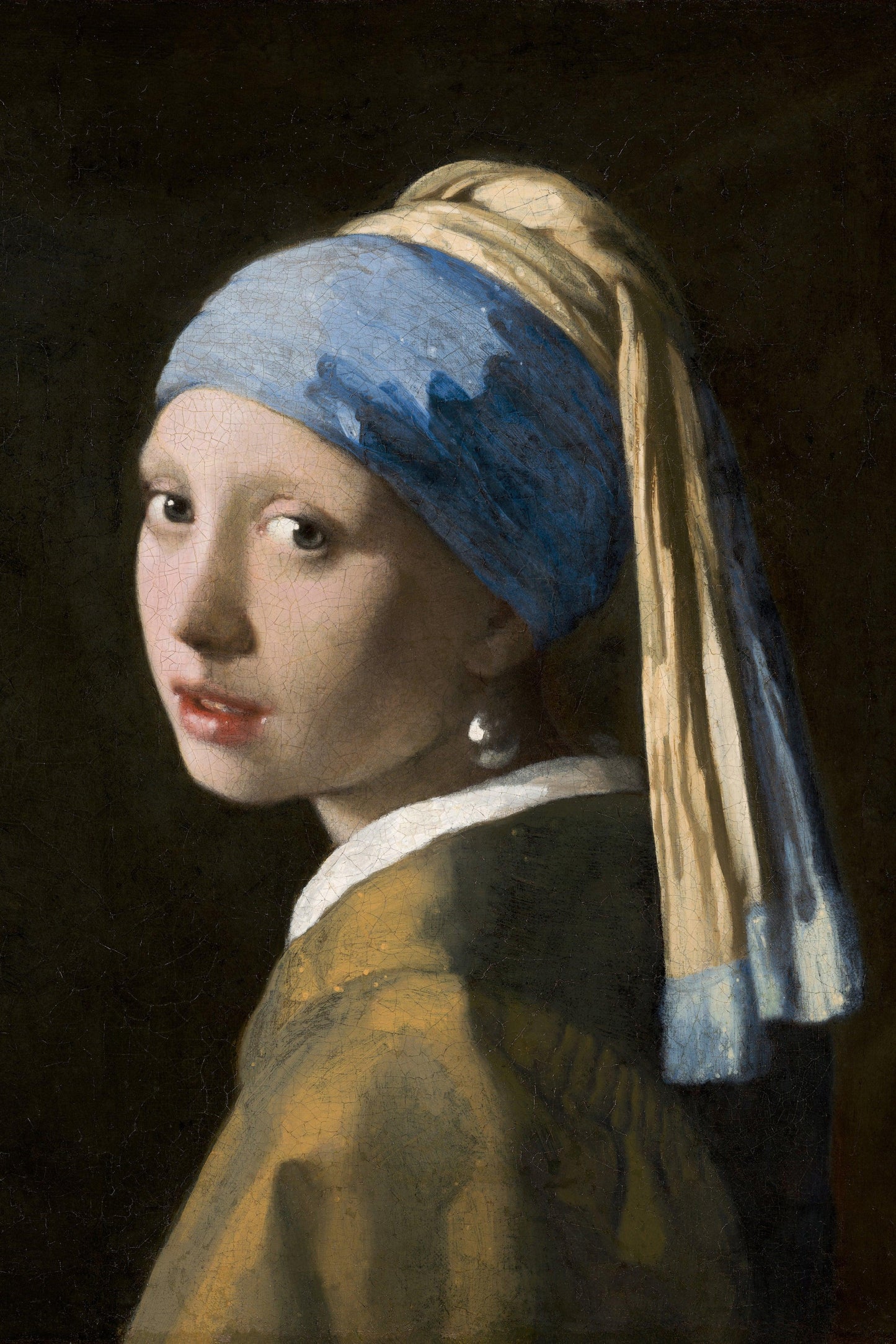 Johannes Vermeer - Ragazza con l'orecchino di perla | Effetto lucido - Materico