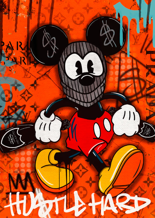 Street art - Ladro paperino | Stampa piatta HD o in 3D