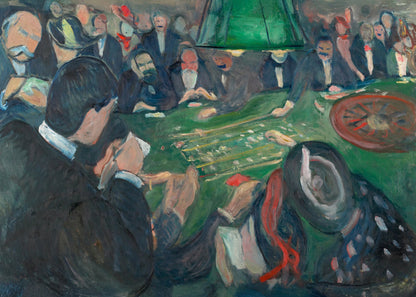 Munch -Al tavolo della roulette a Monte Carlo| Stampa piatta HD o in 3D