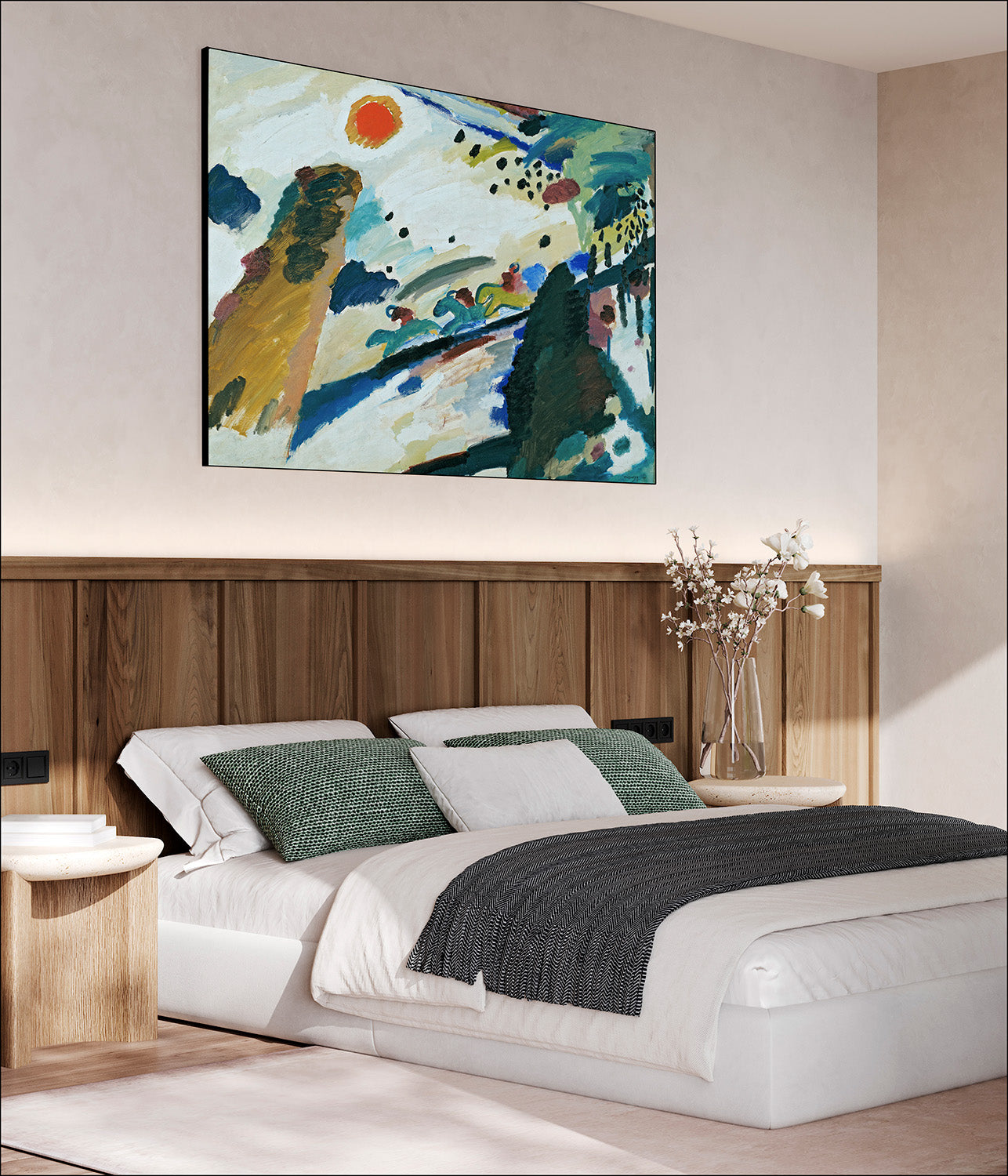 Kandinsky - Paesaggio romantico | Stampa piatta HD o in 3D