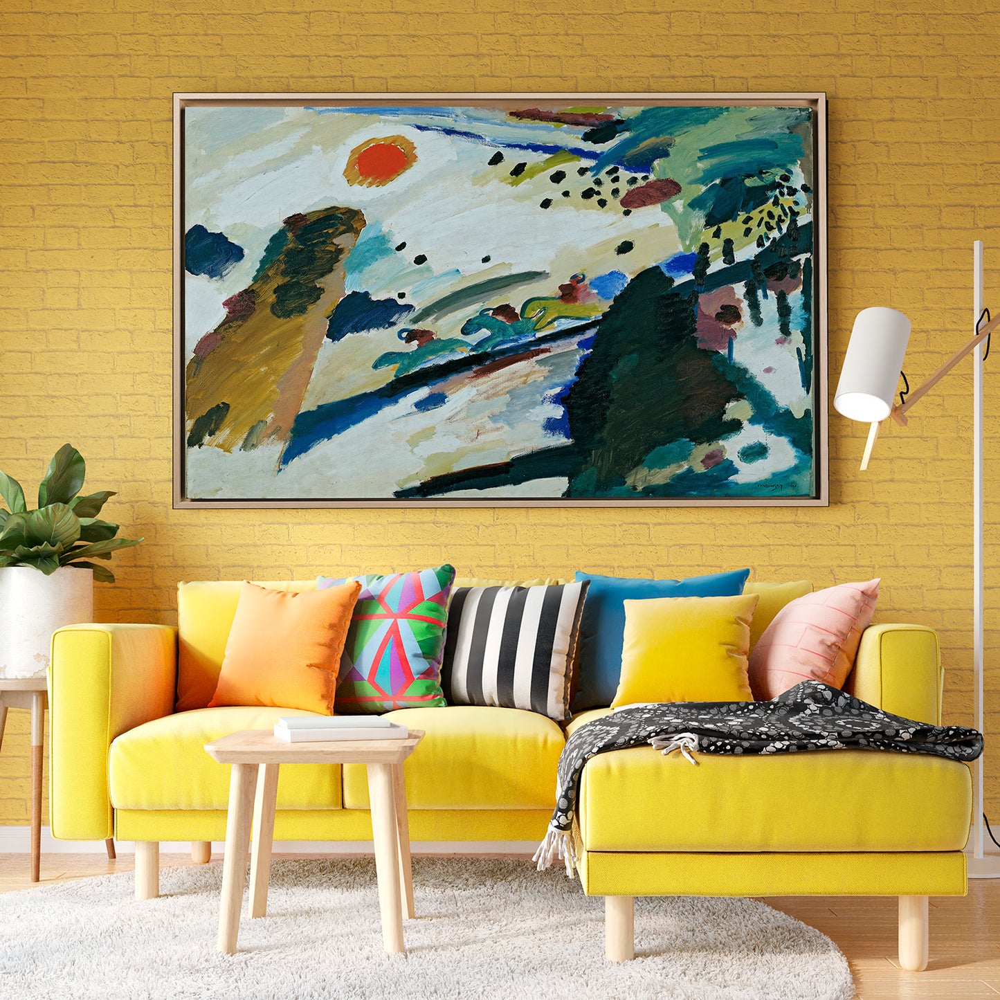 Kandinsky - Paesaggio romantico | Stampa piatta HD o in 3D