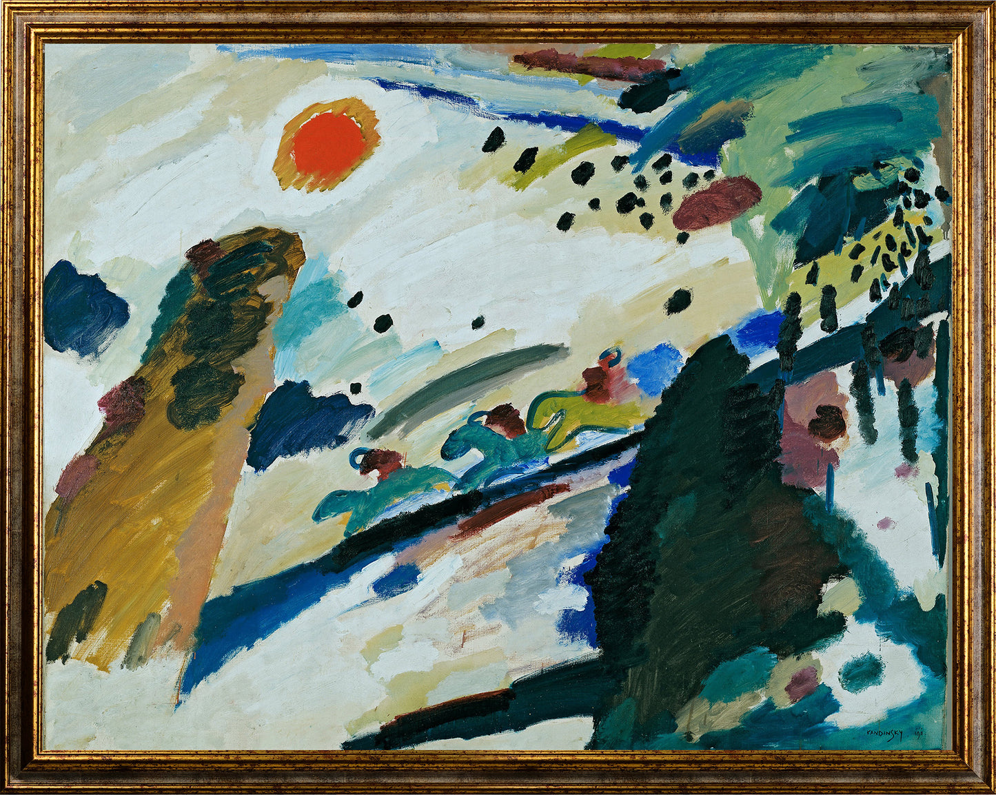 Kandinsky - Paesaggio romantico | Stampa piatta HD o in 3D