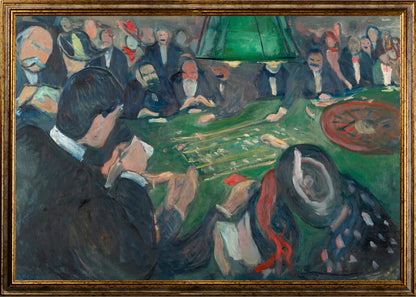 Munch -Al tavolo della roulette a Monte Carlo| Stampa piatta HD o in 3D