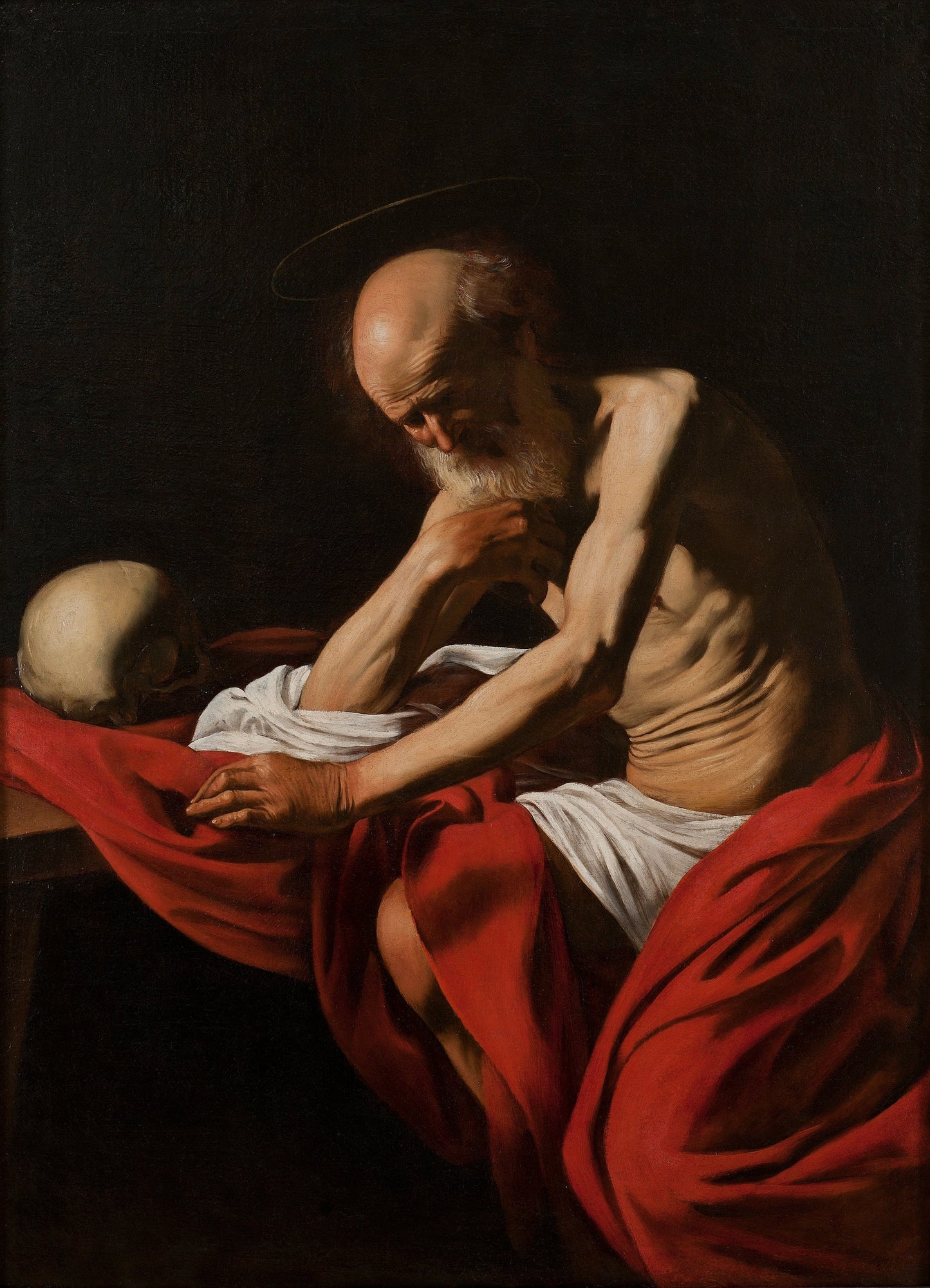 Caravaggio - San Girolamo in meditazione | Stampa piatta HD o in 3D