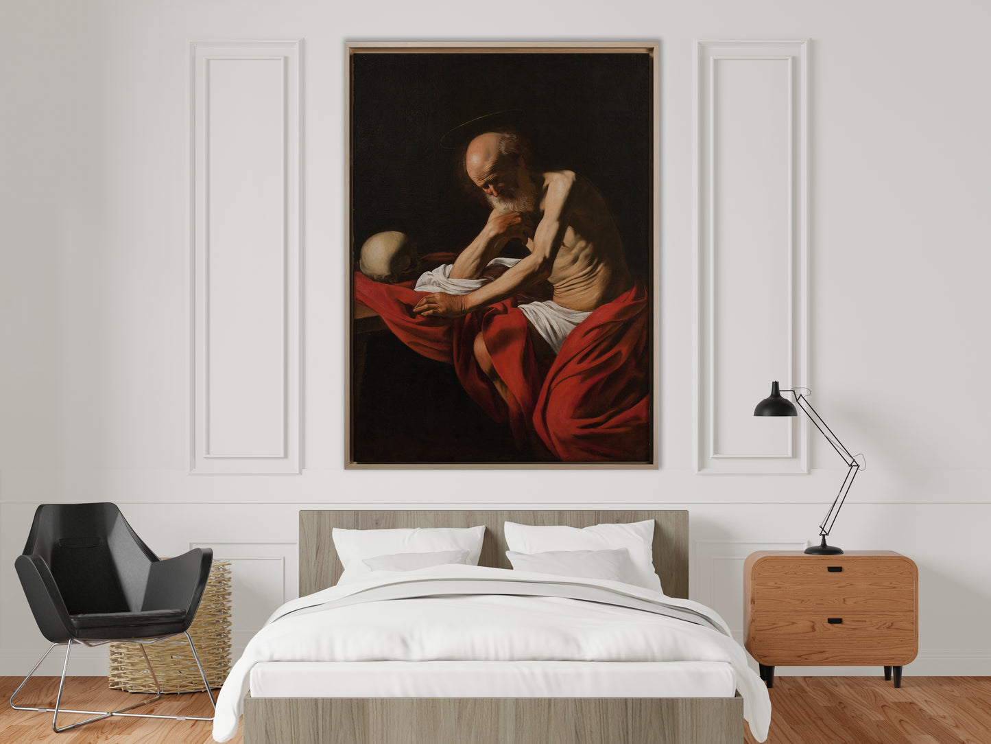 Caravaggio - San Girolamo in meditazione | Stampa piatta HD o in 3D