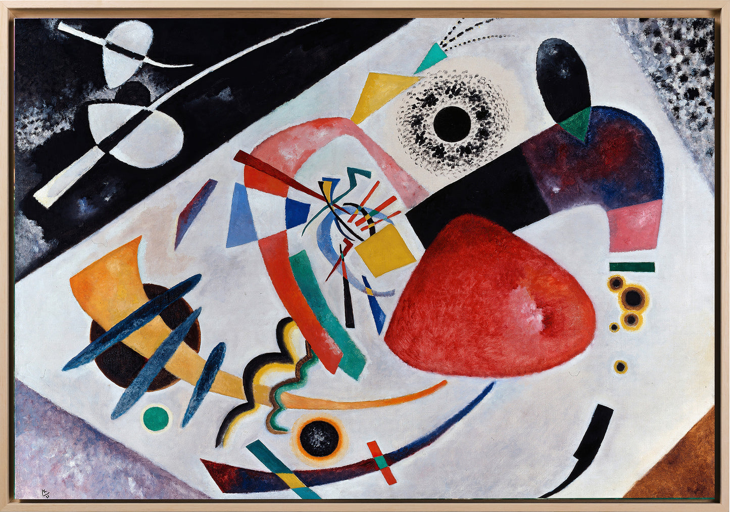 Kandinsky - Macchia rossa II | Stampa piatta HD o in 3D