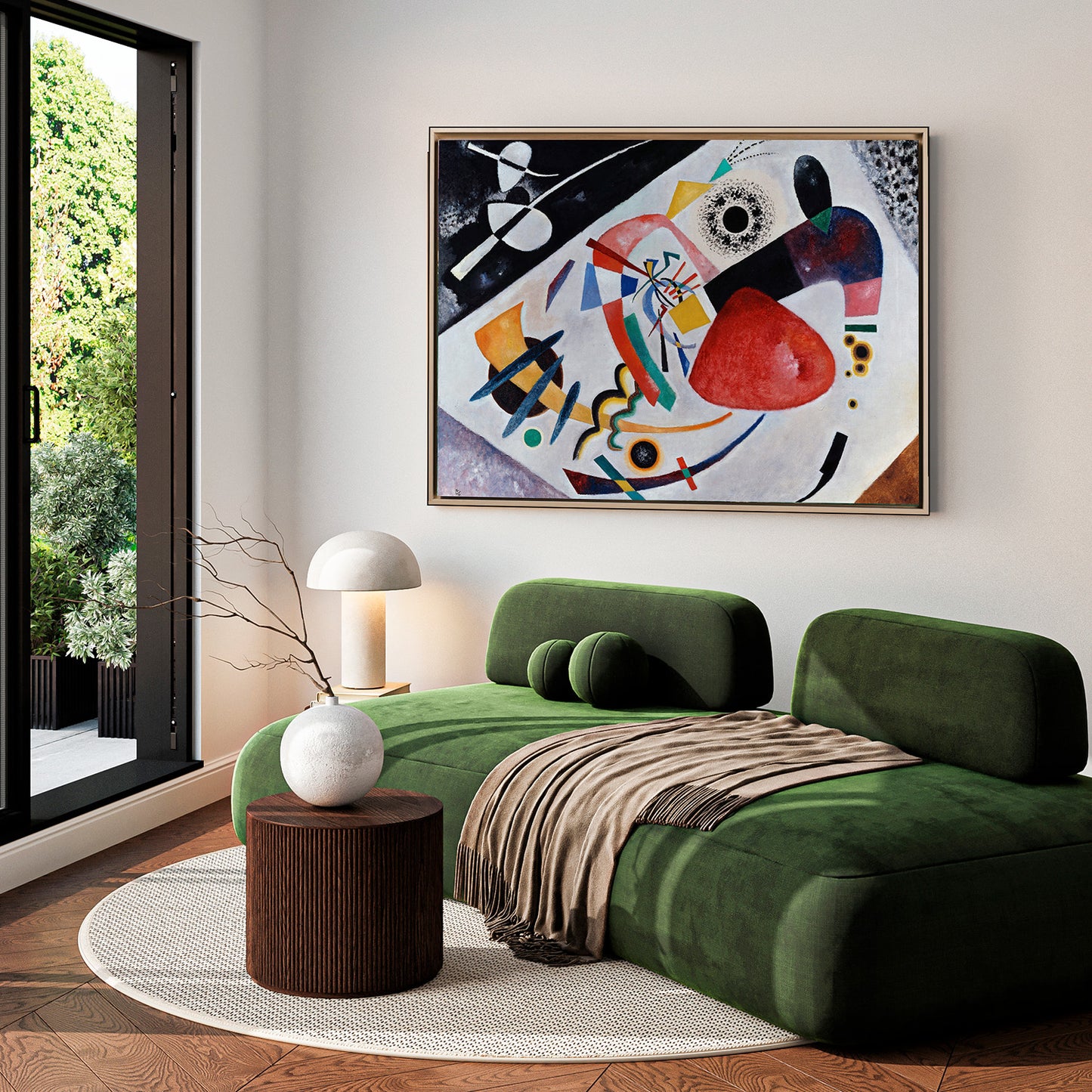 Kandinsky - Macchia rossa II | Stampa piatta HD o in 3D