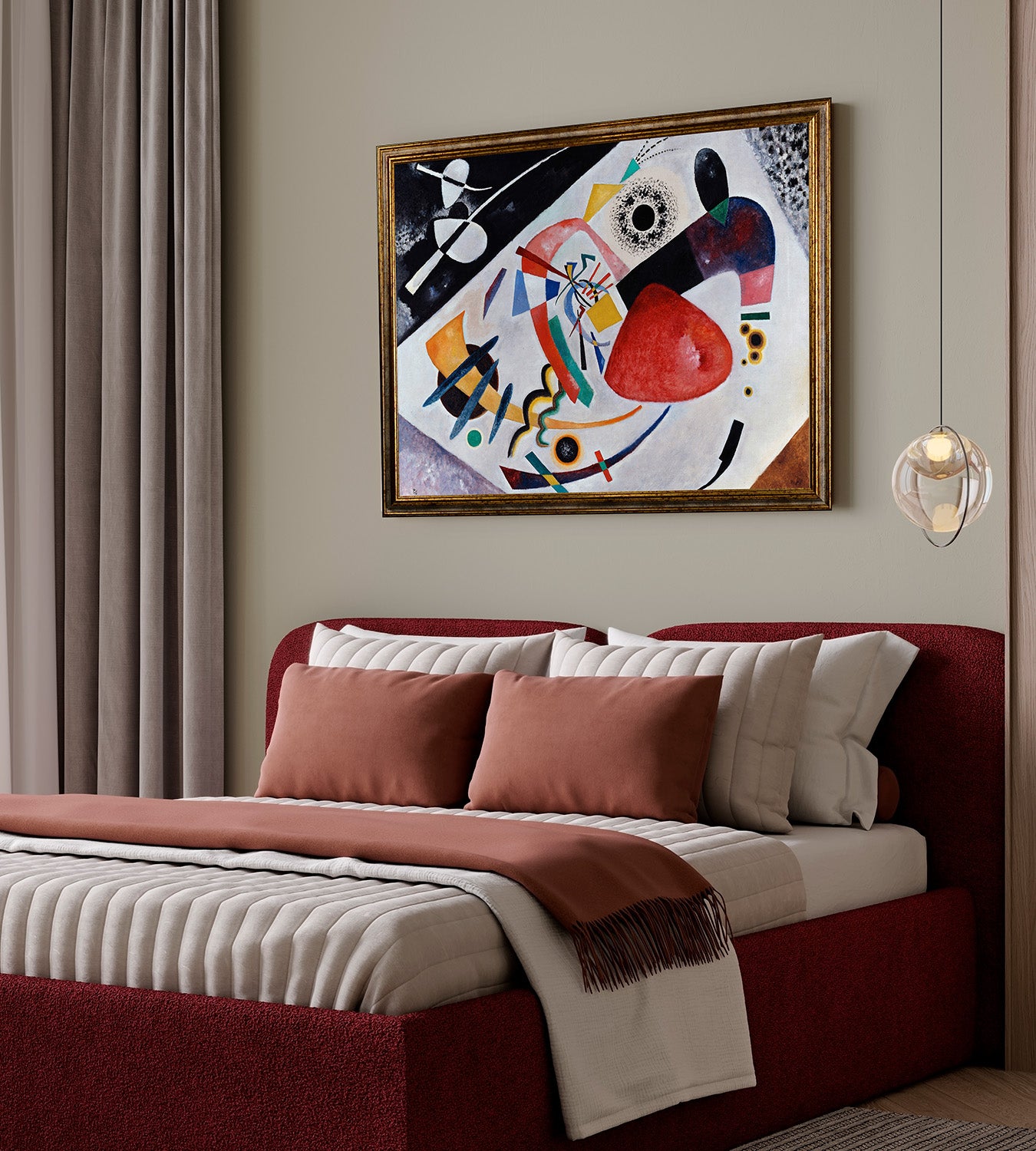 Kandinsky - Macchia rossa II | Stampa piatta HD o in 3D