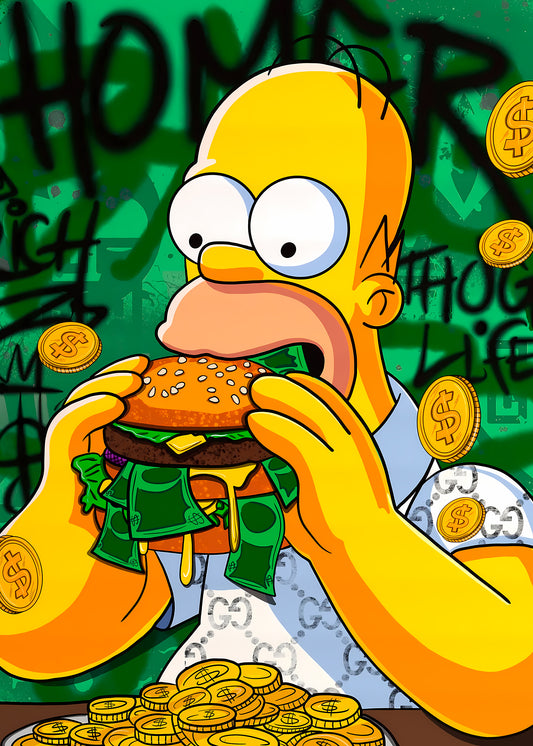 Street art - Homer | Effetto lucido