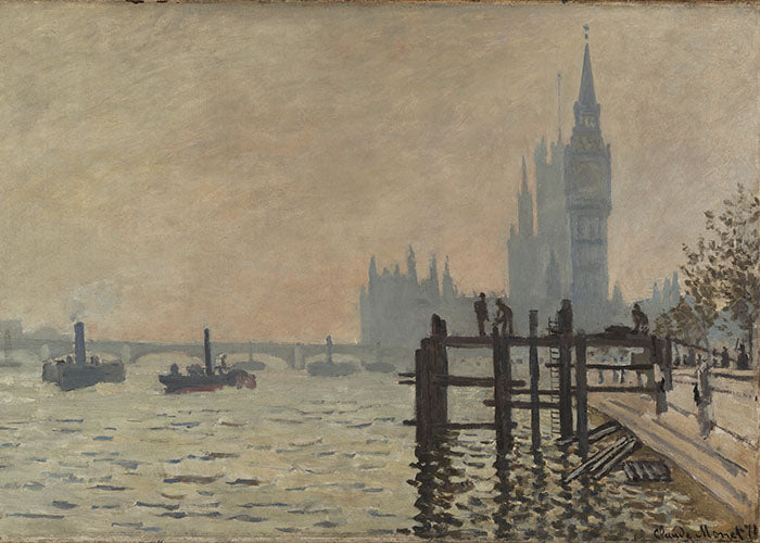 Monet - Il Tamigi sotto Westminster | Stampa piatta HD o in 3D