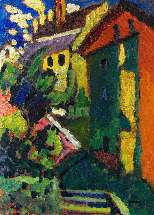 Kandinsky - Scala per il castello (Murnau) | Stampa piatta HD o in 3D
