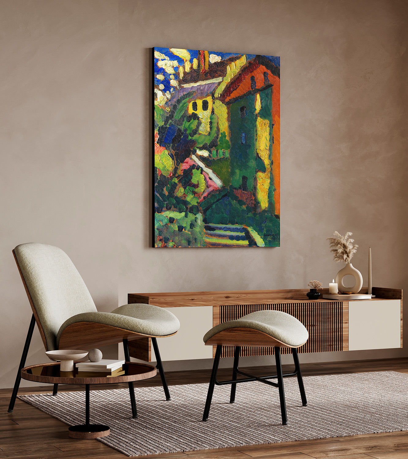 Kandinsky - Scala per il castello (Murnau) | Stampa piatta HD o in 3D