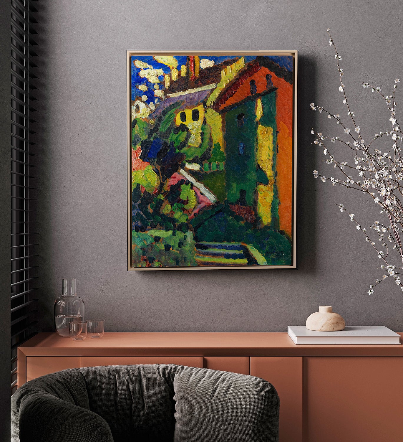 Kandinsky - Scala per il castello (Murnau) | Stampa piatta HD o in 3D