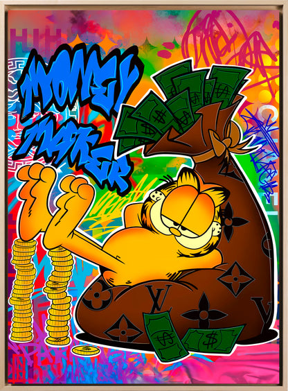 Street art - Garfield | Stampa piatta HD o in 3D