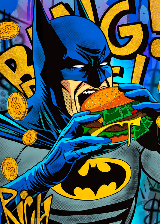 Street art - Batman | Stampa piatta HD o in 3D