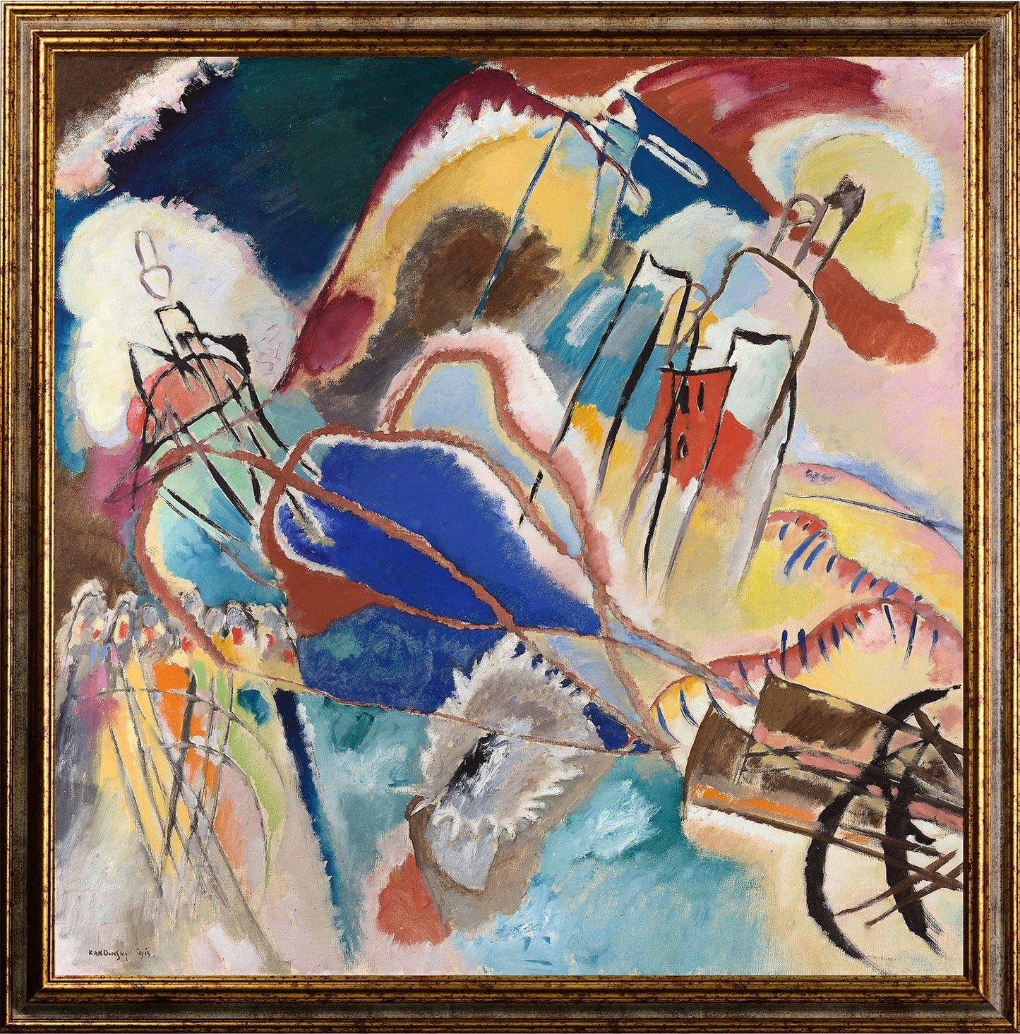 Pop art - Hokusai Wave in Van Gogh style | Flat HD or 3D print