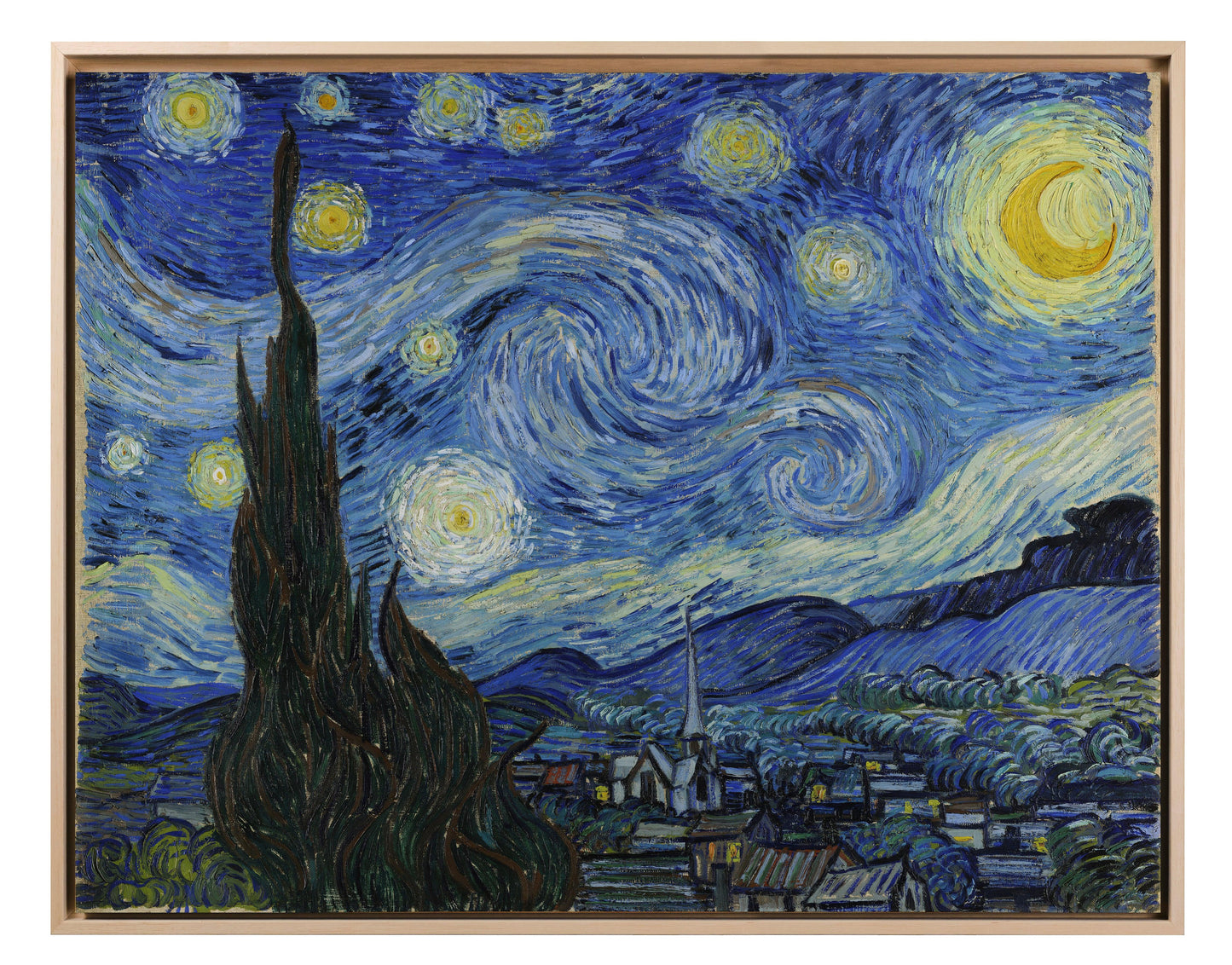 Van Gogh - Notte stellata | Stampa piatta HD o in 3D - Materico