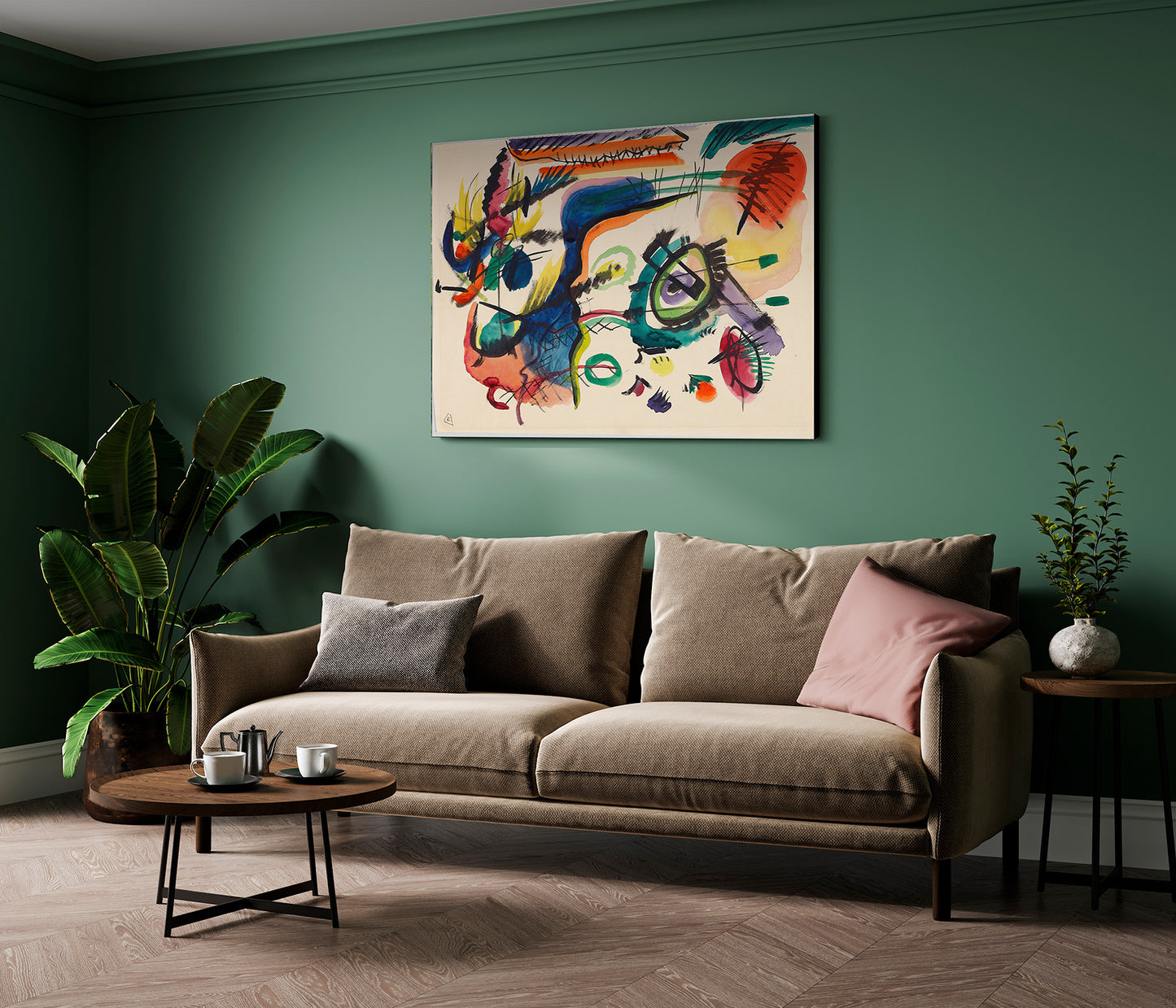 Klimt - Garten mit Sonnenblumen | Glanzeffekt