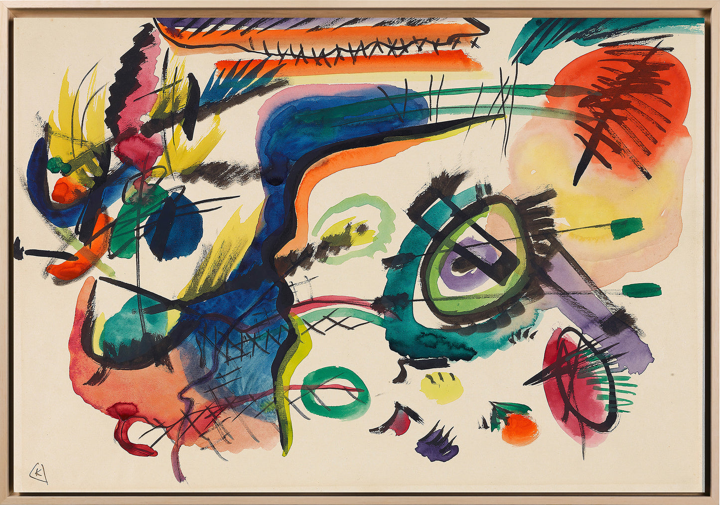 Klimt - Garten mit Sonnenblumen | Glanzeffekt