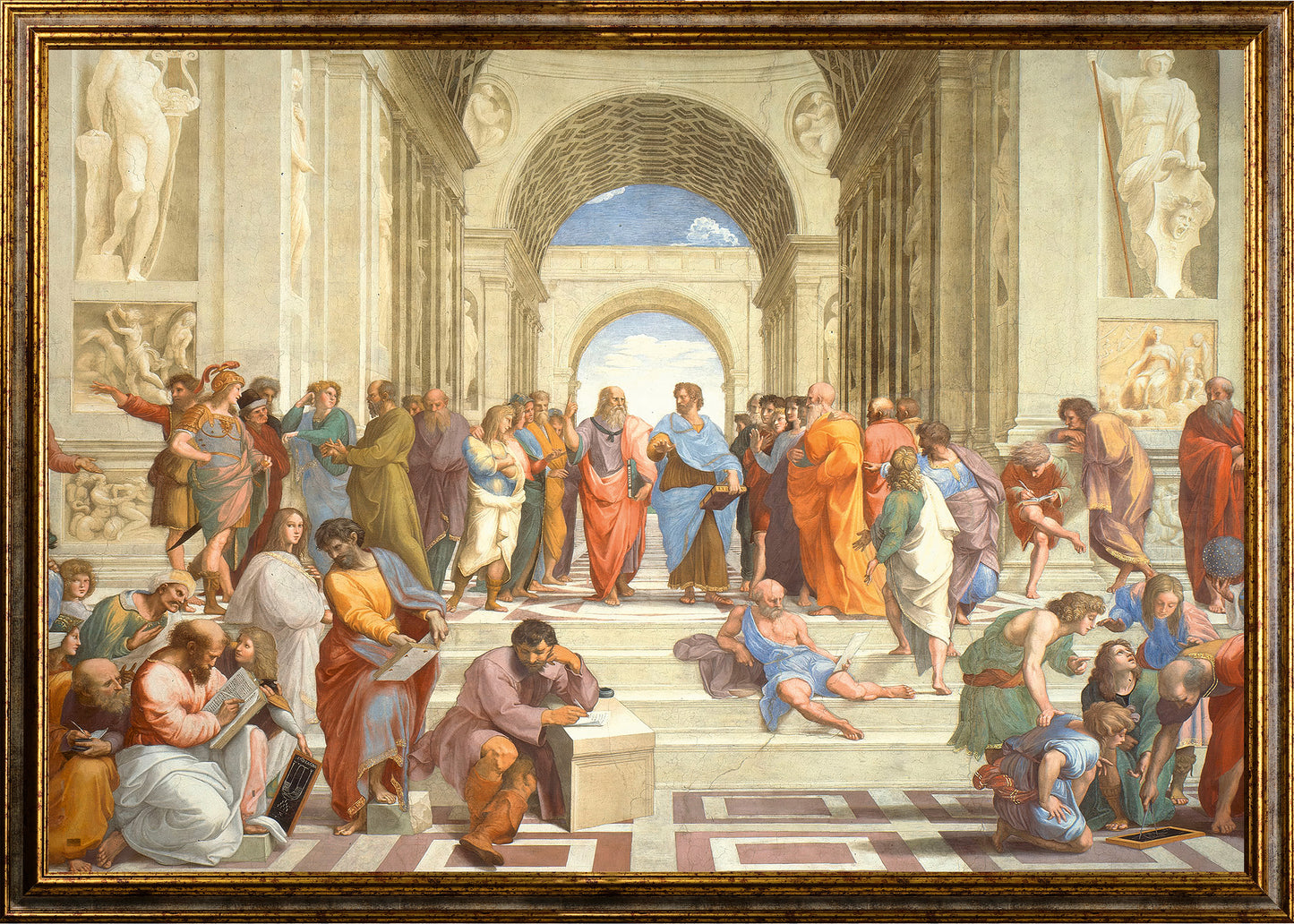 Raffaello - La Scuola di Atene | Stampa piatta HD o in 3D