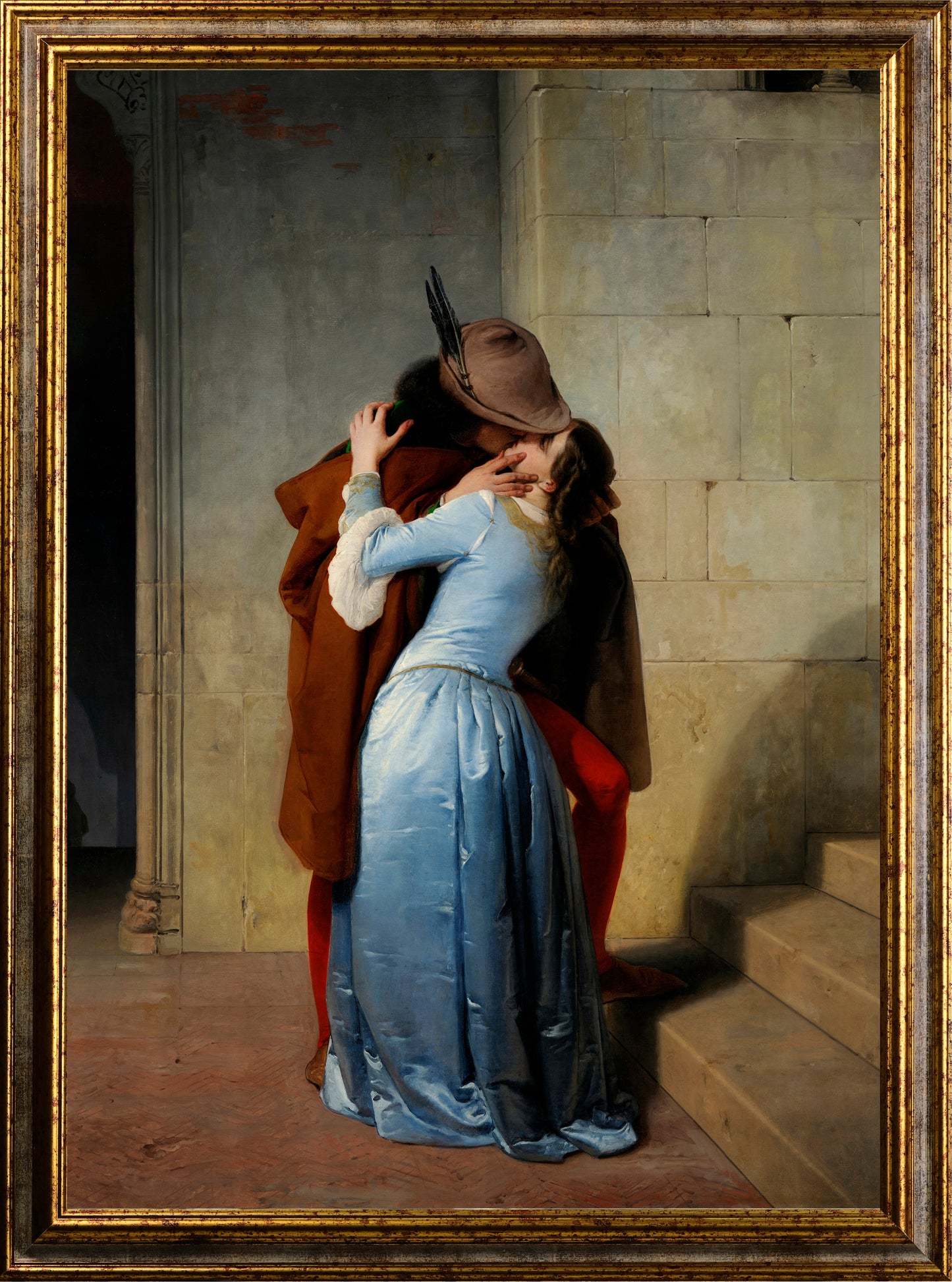 Hayez -  Il bacio | Stampa piatta HD o in 3D