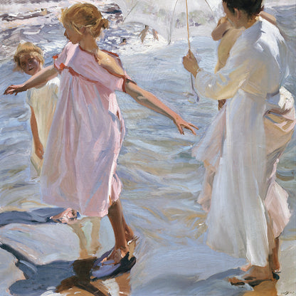 Joaquin Sorolla - L'ora del bagno a Valencia | Stampa piatta HD o in 3D