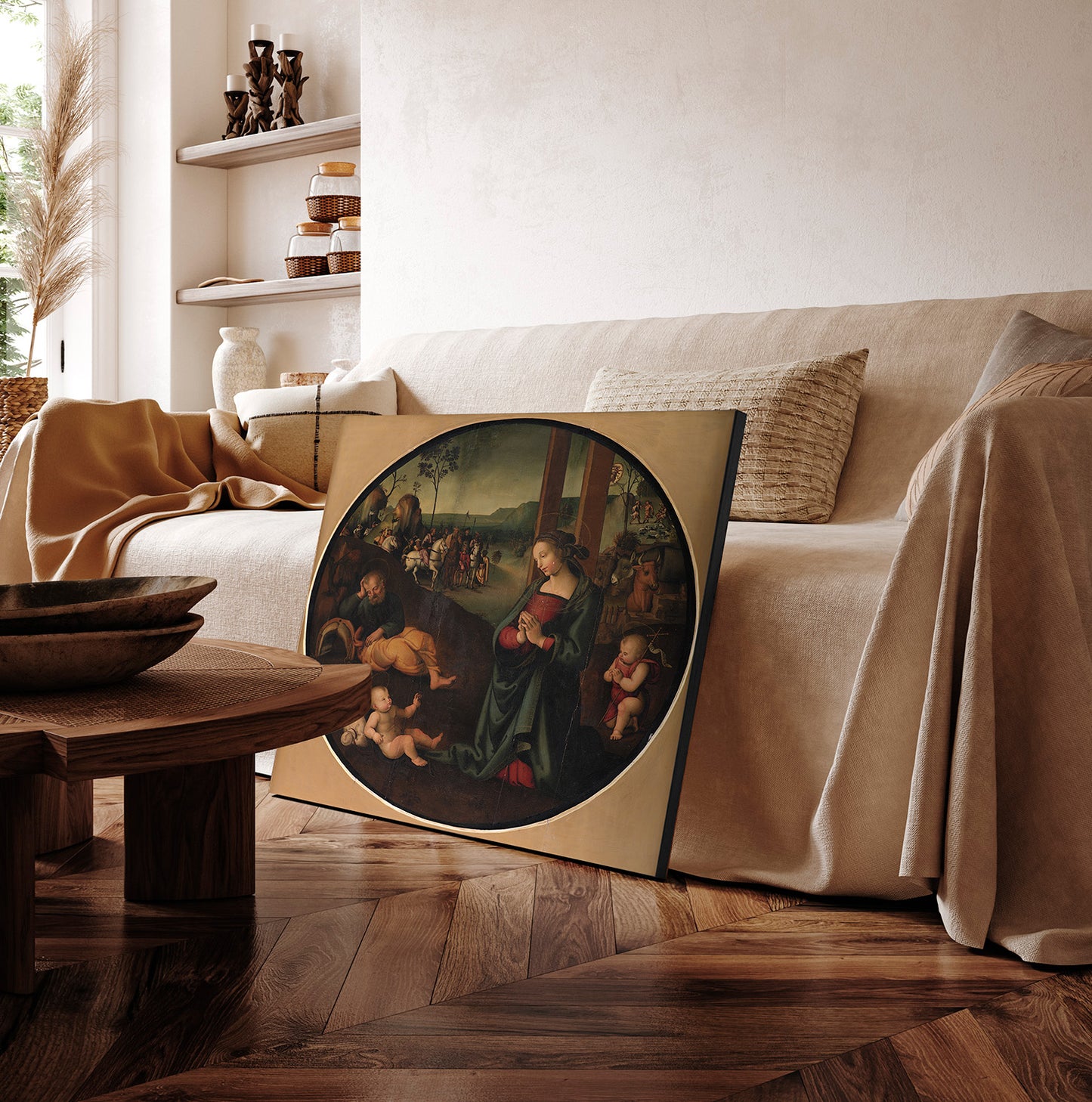 Perugino - La Sacra Famiglia | Stampa piatta HD o in 3D