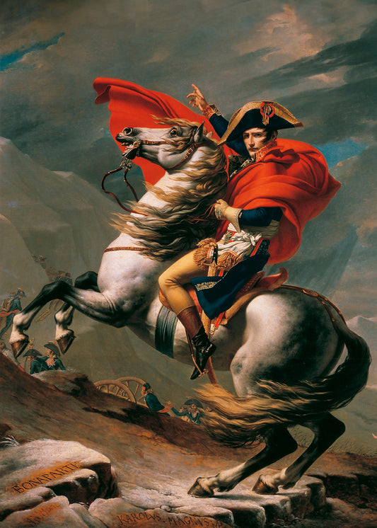 Jaques Louis David - Napoleone Bonaparte valica il Gran San Bernardo | Stampa piatta HD o in 3D